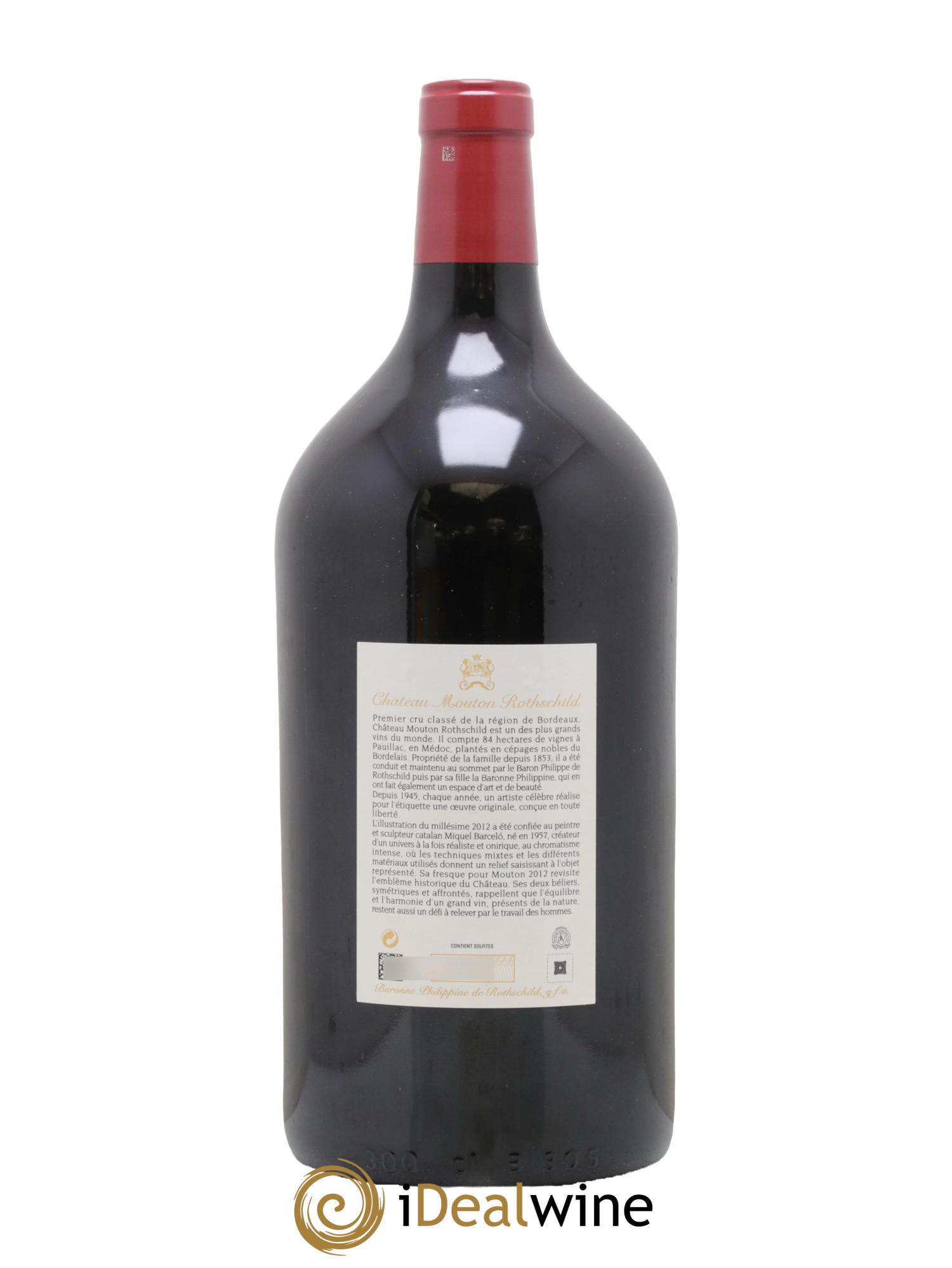 Château Mouton Rothschild 1er Grand Cru Classé 2012 - Lot de 1 double magnum - 1