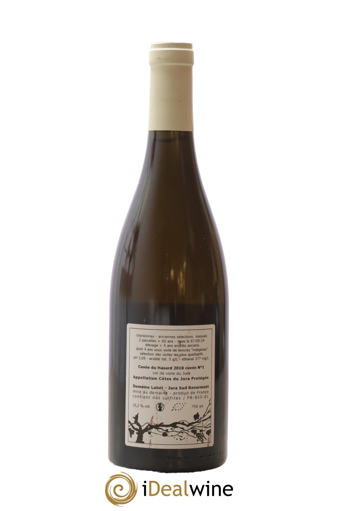 Côtes du Jura Vin de voile Chardonnay du Hasard Romain - Julien - Charline Labet 2018 - Posten von 1 Flasche - 1