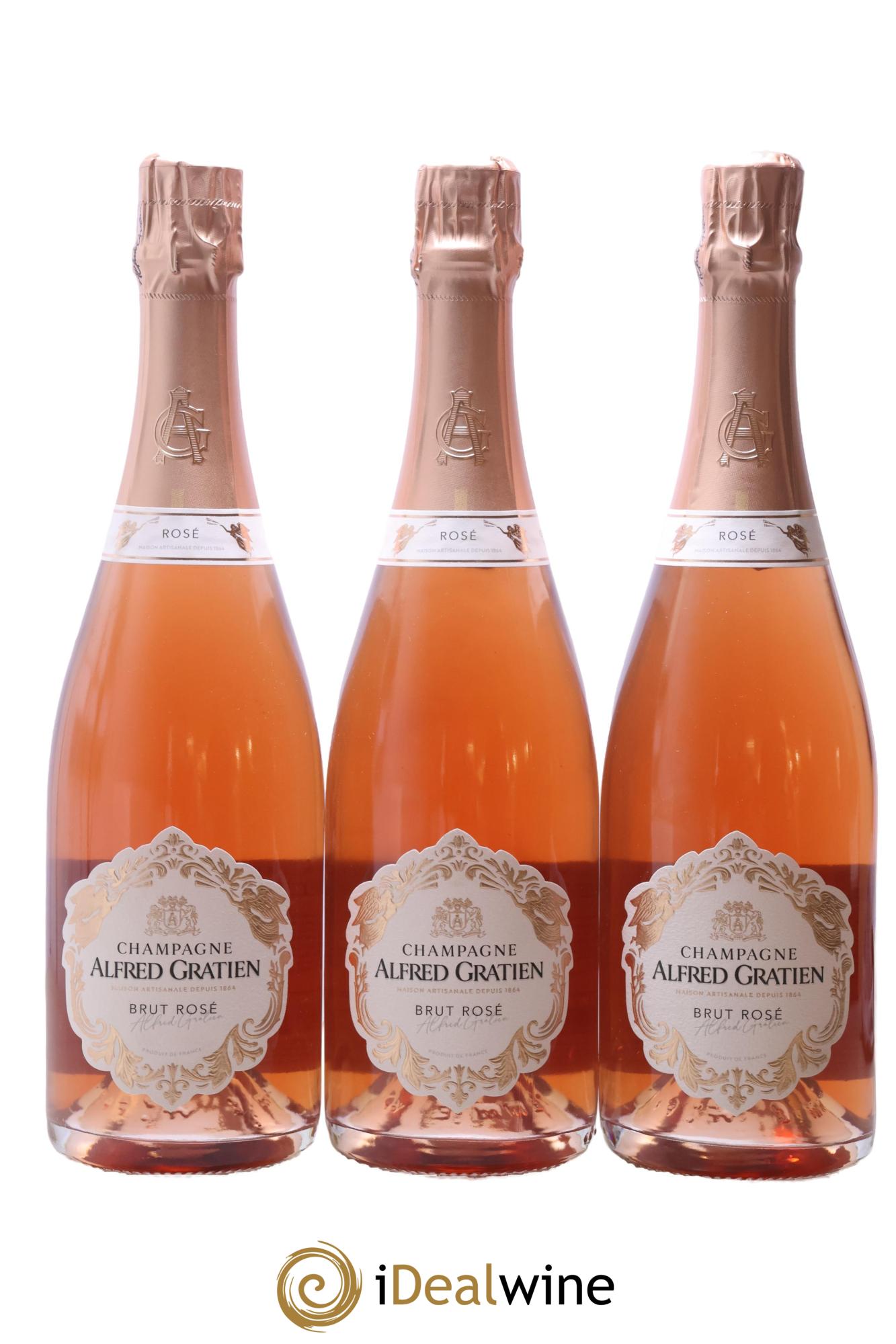 - Brut Rosé Alfred Gratien - Lot of 3 bottles - 0