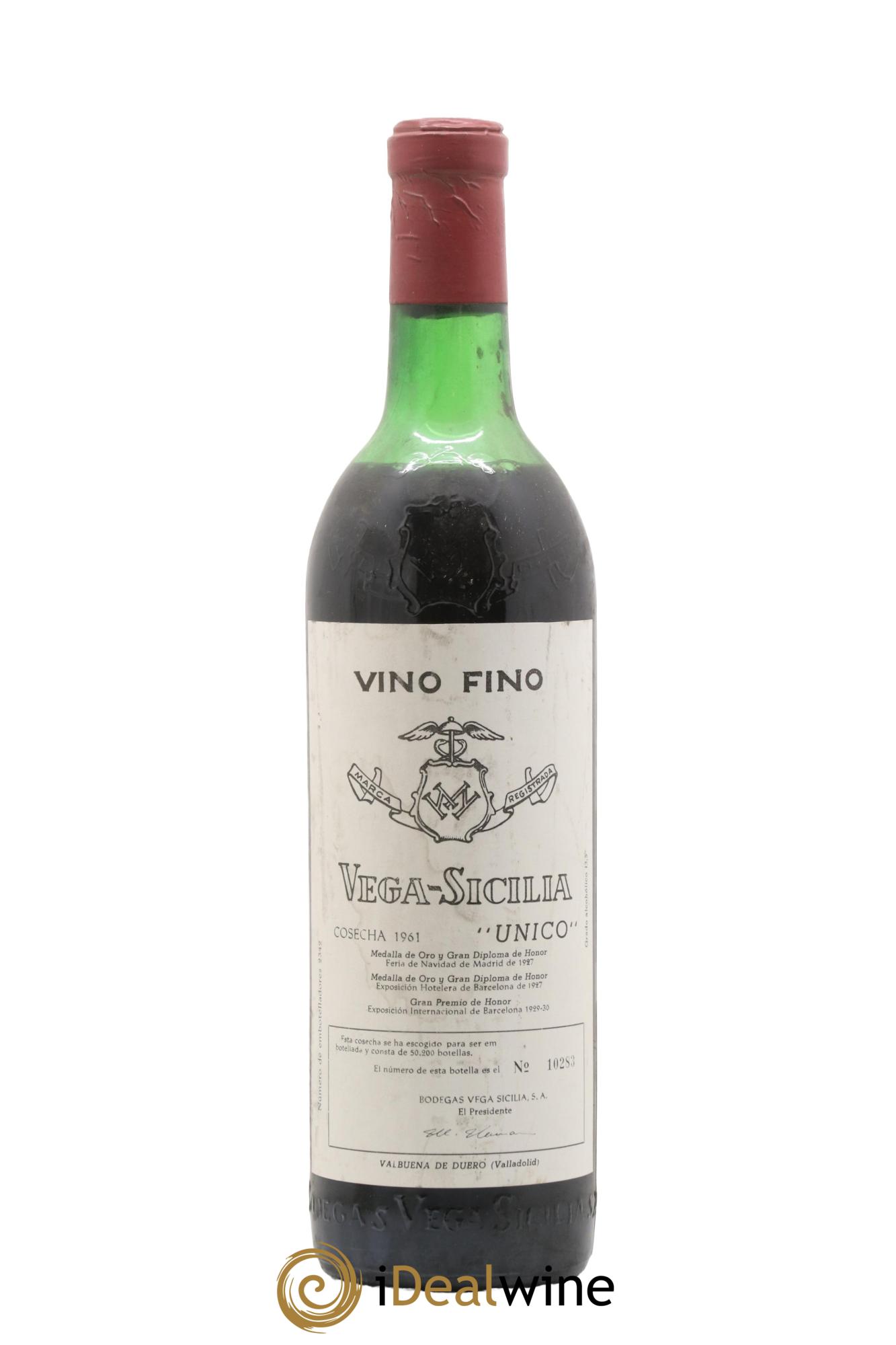 Ribera Del Duero DO Vega Sicilia Unico Famille Alvarez 1961 - Posten von 1 Flasche - 0