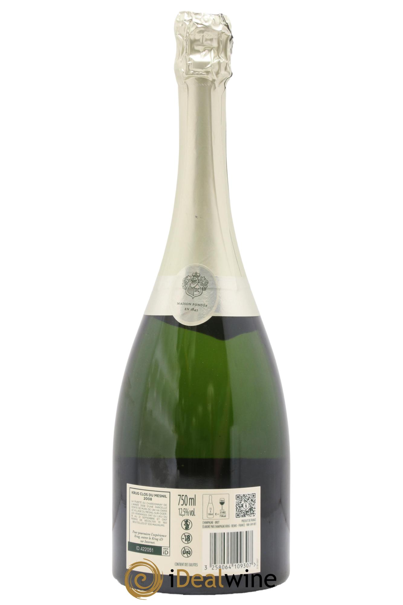 Clos du Mesnil Krug 2008 - Lot de 1 bouteille - 1