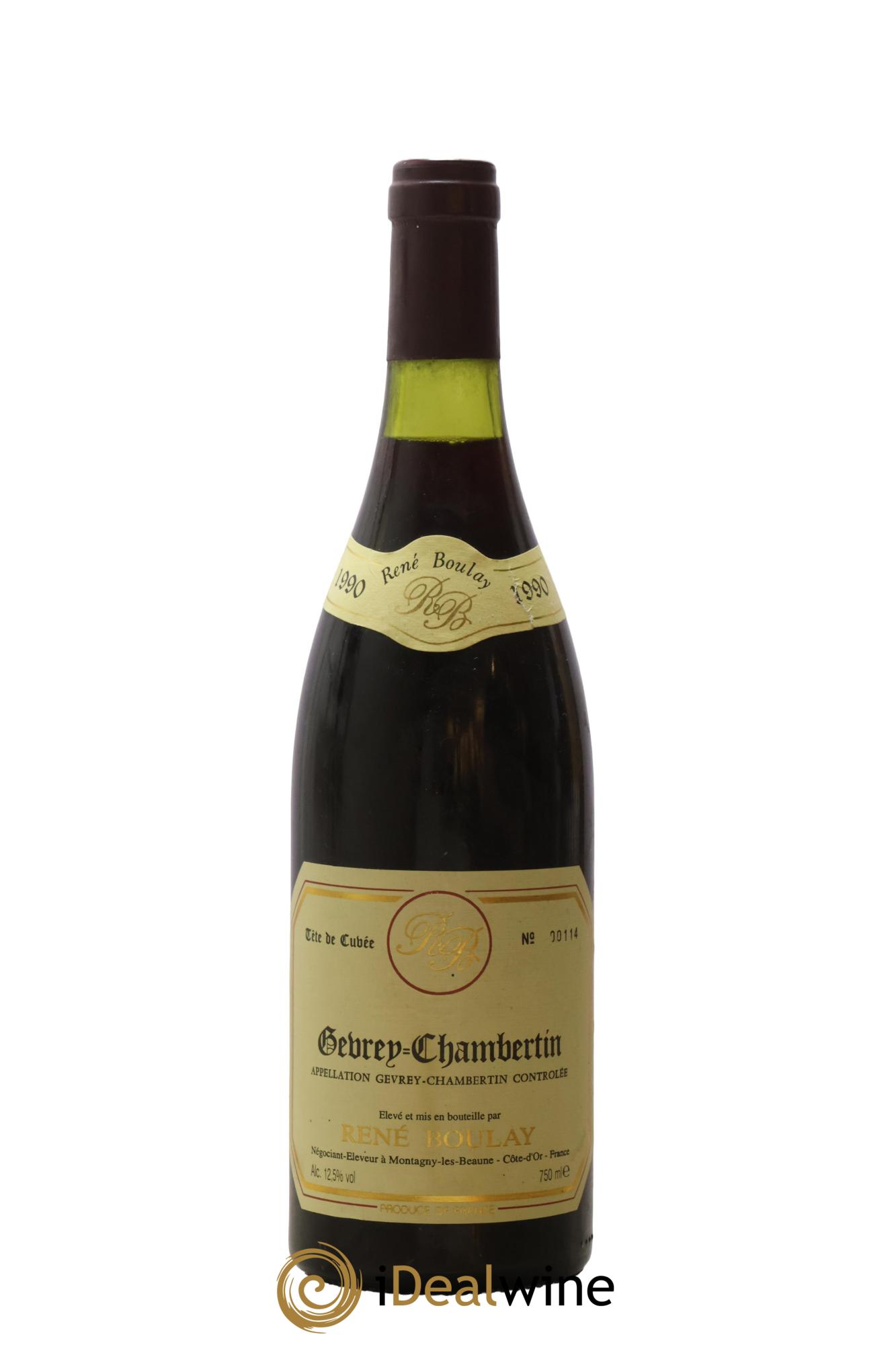 Gevrey-Chambertin Tête de Cuvée René Boulay 1990 - Posten von 1 Flasche - 0