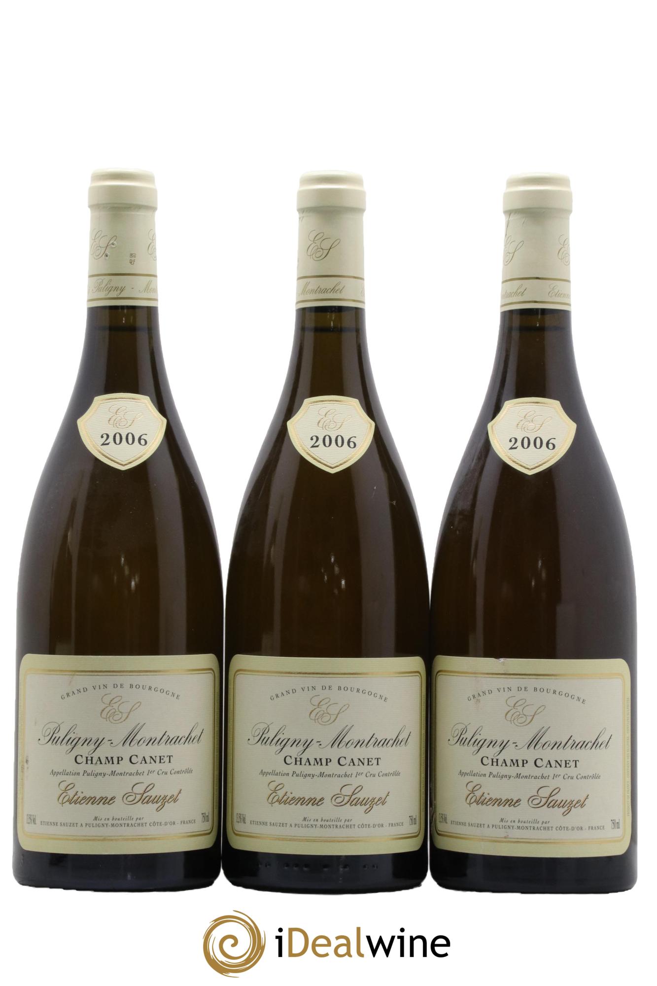 Puligny-Montrachet 1er Cru Champ Canet Etienne Sauzet 2006 - Lot de 3 bouteilles - 0