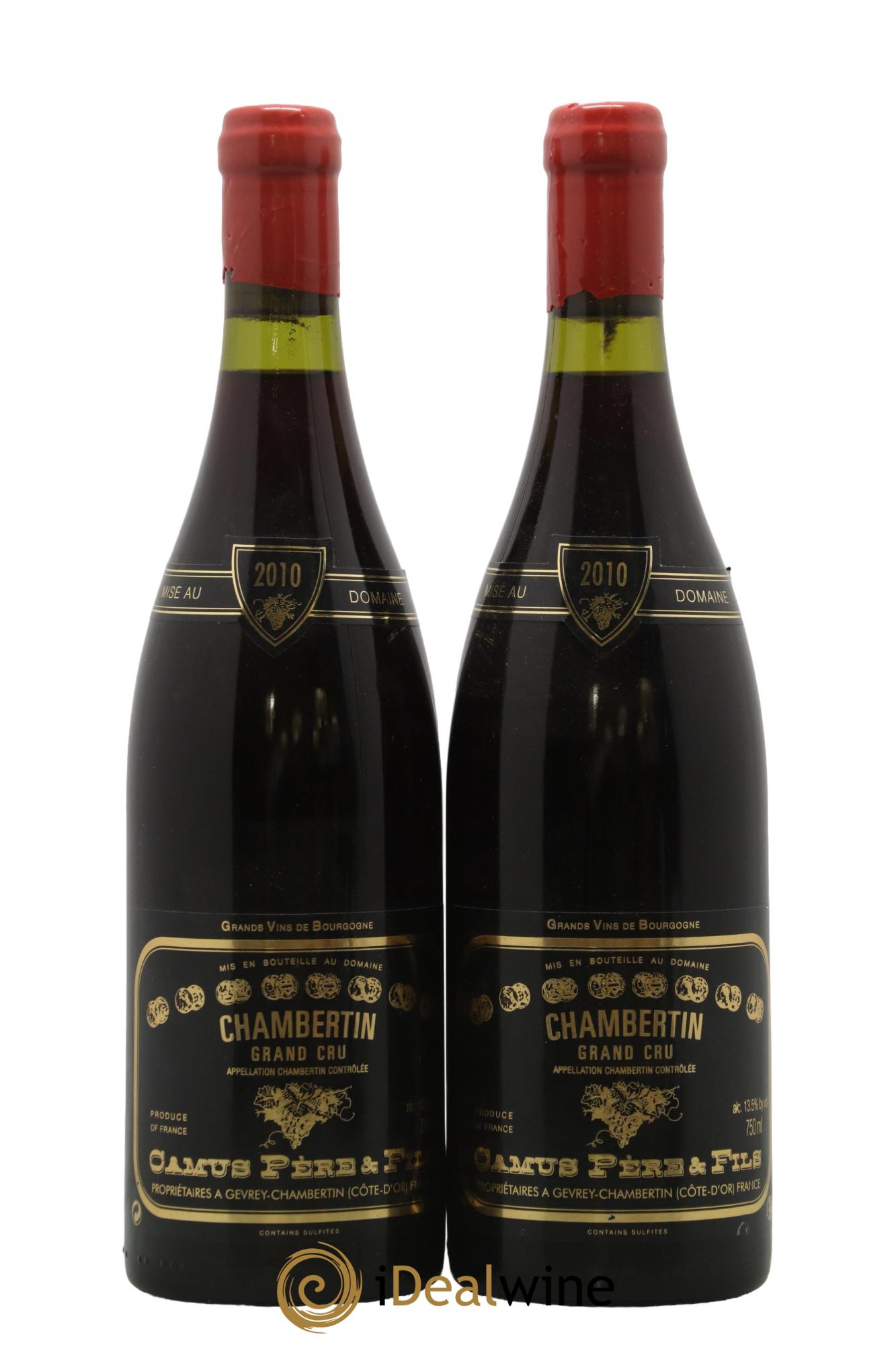 Chambertin Grand Cru Camus Père et Fils (Domaine) 2010 - Lot of 2 bottles - 0
