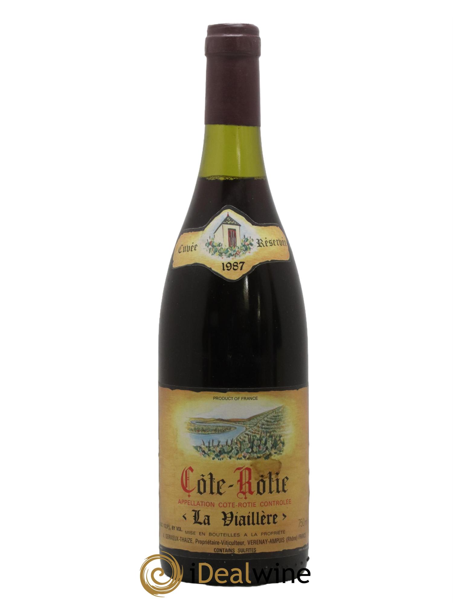 Côte-Rôtie La Viaillere Dervieux Thaize 1987 - Lot de 1 bouteille - 0
