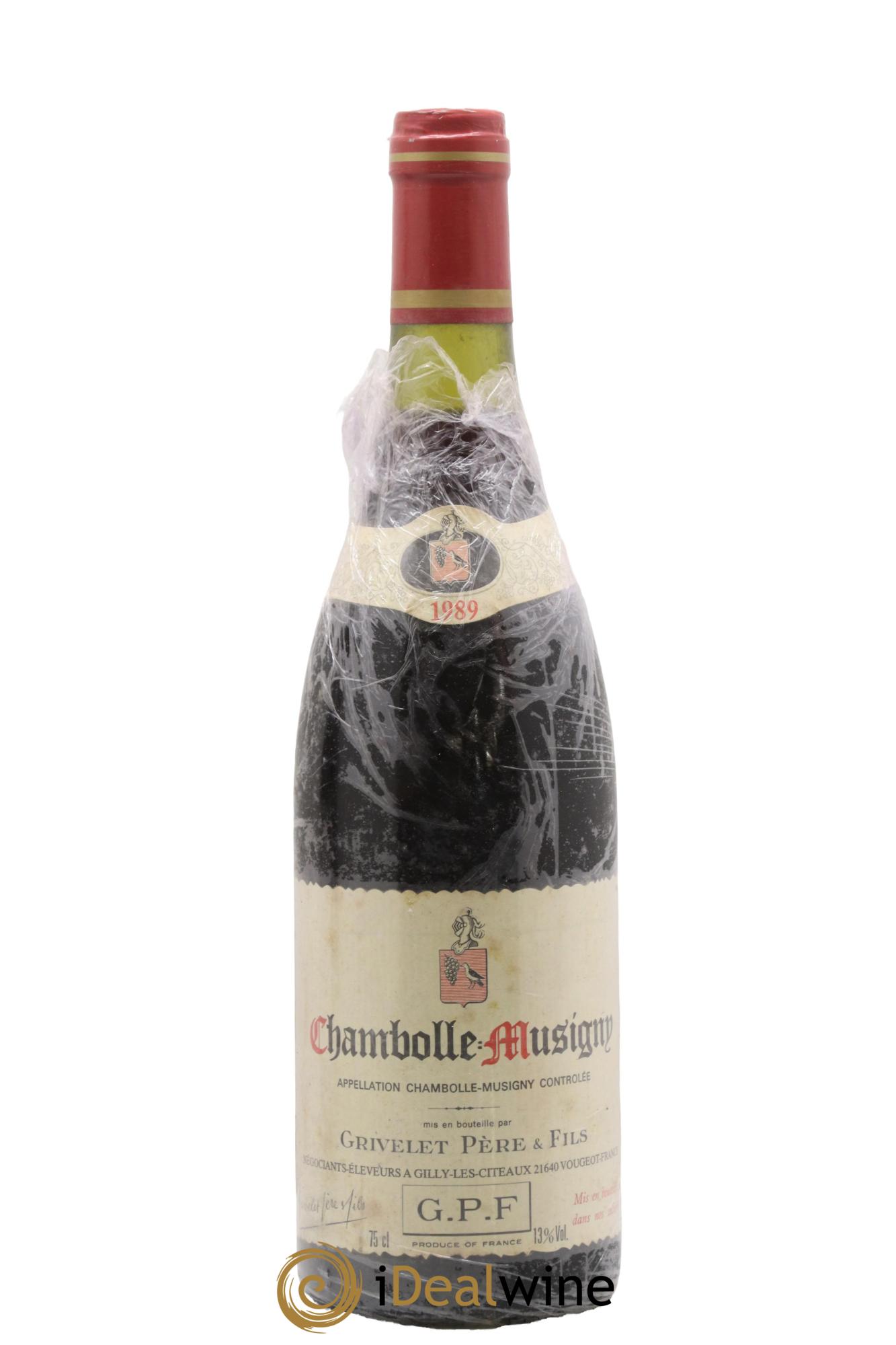 Chambolle-Musigny Grivelet Père et Fils 1989 - Lot de 1 bouteille - 0