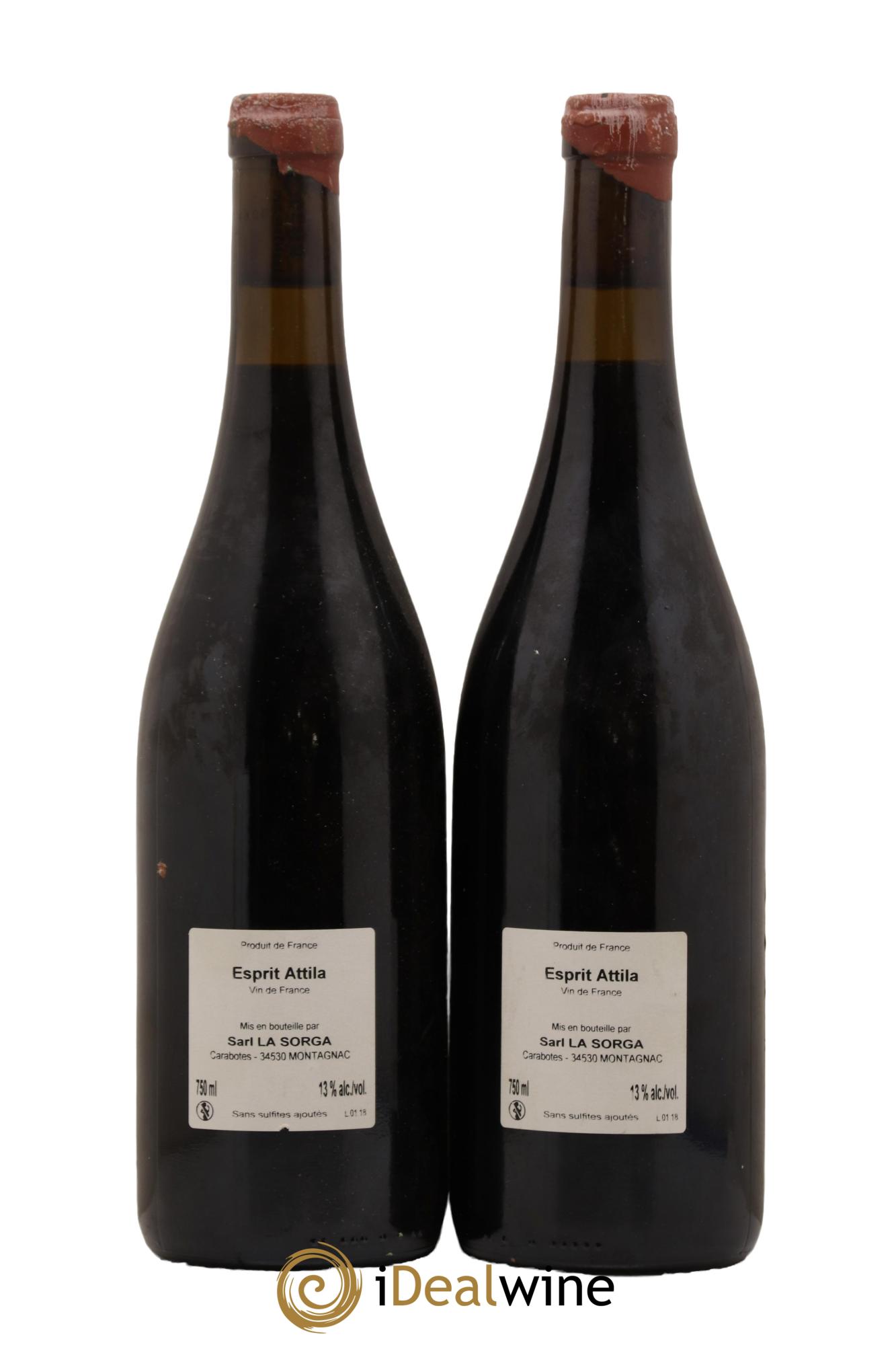 Vin de France Esprit Attila La Sorga Anthony Tortul 2018 - Lot de 2 bouteilles - 1