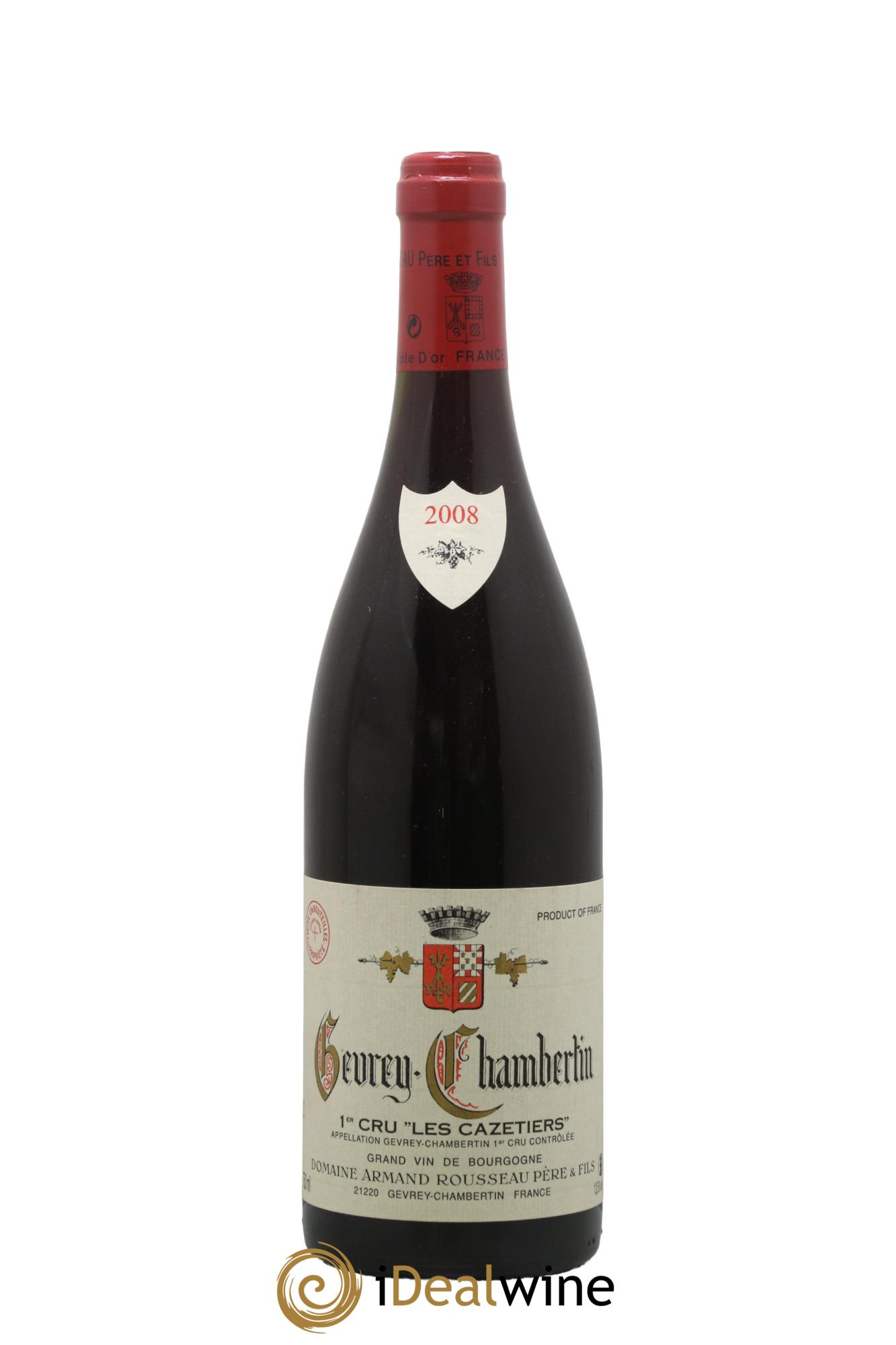 Gevrey-Chambertin 1er Cru Les Cazetiers Armand Rousseau (Domaine) 2008 - Lot of 1 bottle - 0