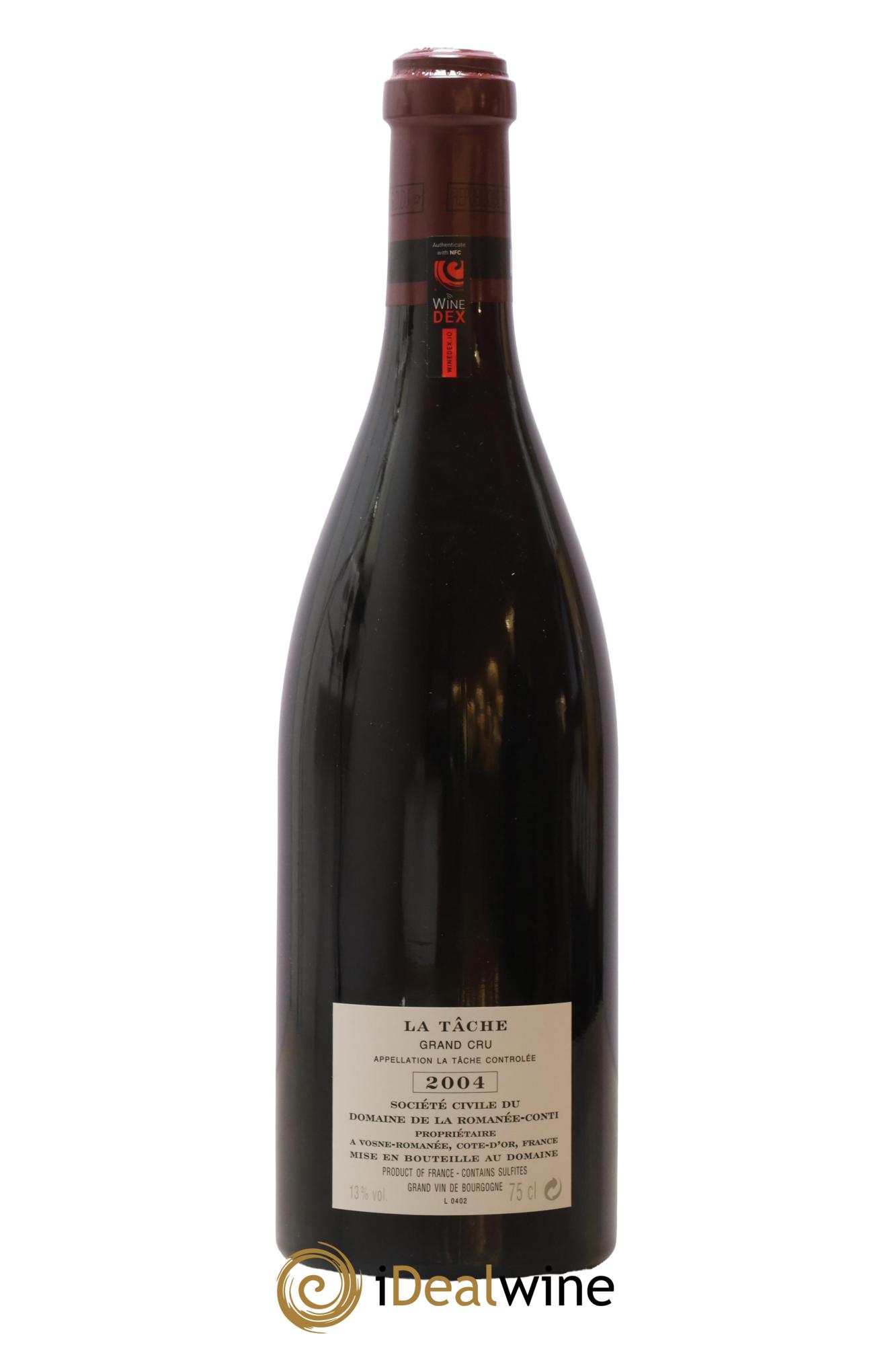 La Tâche Grand Cru Domaine de la Romanée-Conti 2004 - Lot de 1 bouteille - 1