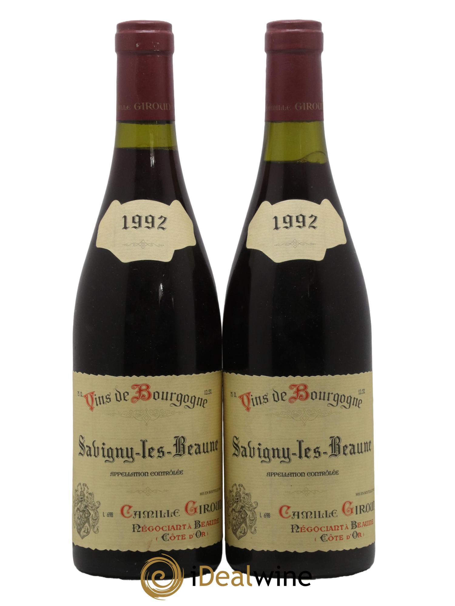 Savigny-lès-Beaune Domaine Camille Giroud 1992 - Lot de 2 bouteilles - 0
