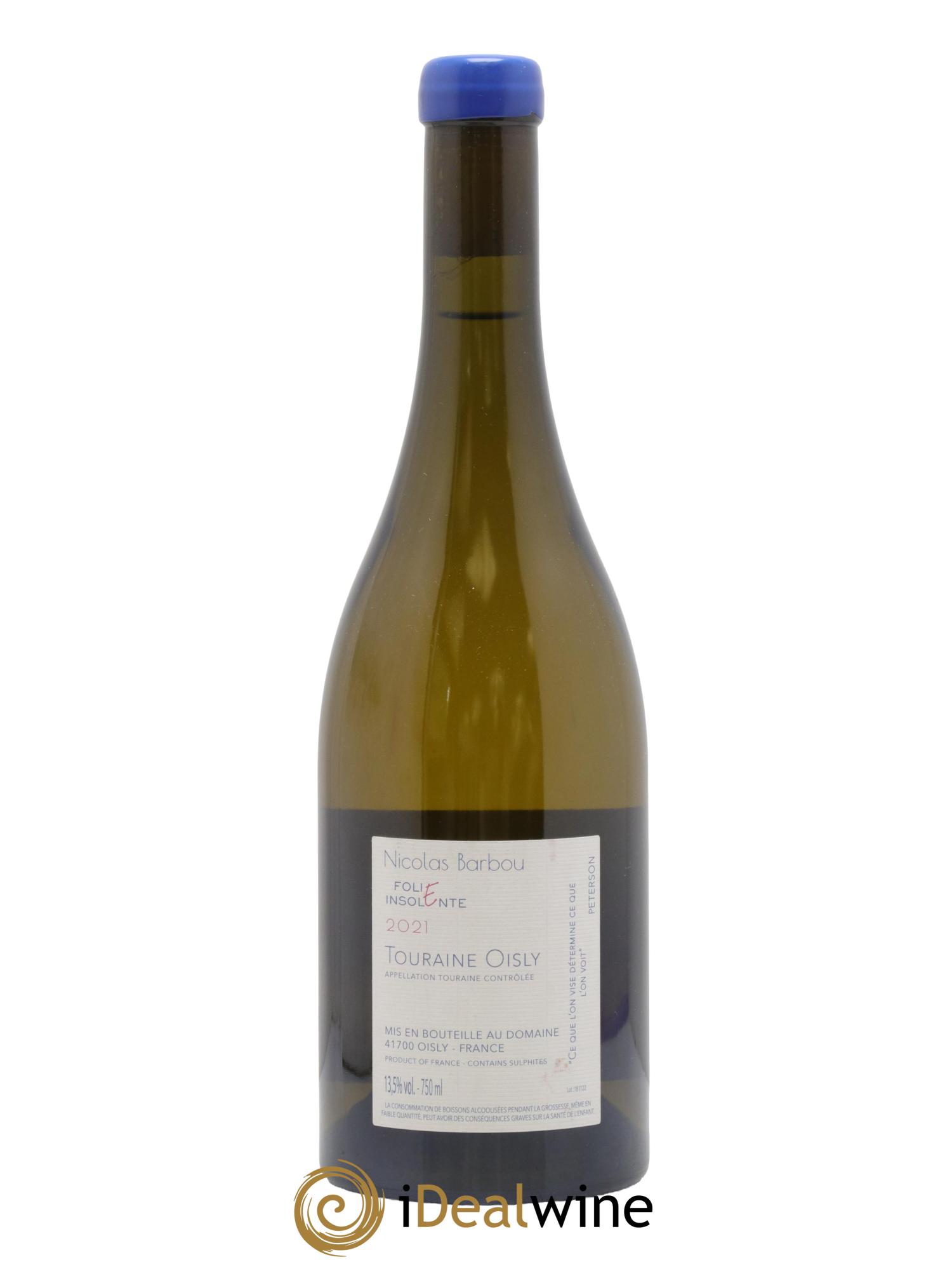 Touraine-Oisly Folie Insolente Nicolas Barbou 2021 - Lot of 1 bottle - 1