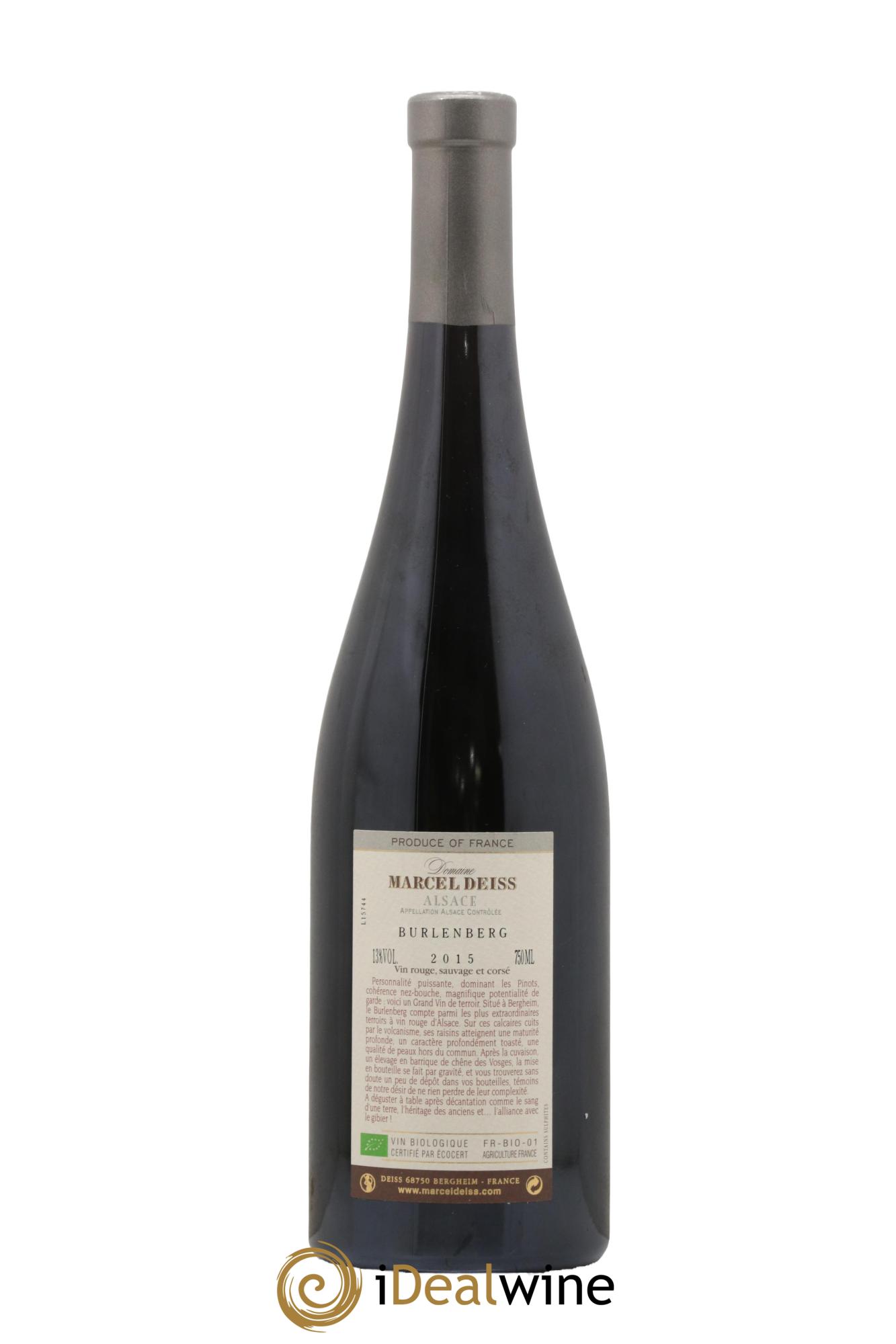 Alsace Burlenberg Haute Densité La Colline Brûlée Marcel Deiss 2015 - Lot of 1 bottle - 1