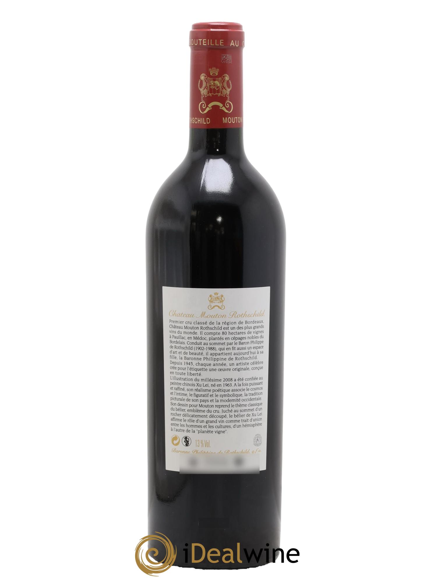 Château Mouton Rothschild 1er Grand Cru Classé 2008 - Lot of 1 bottle - 1