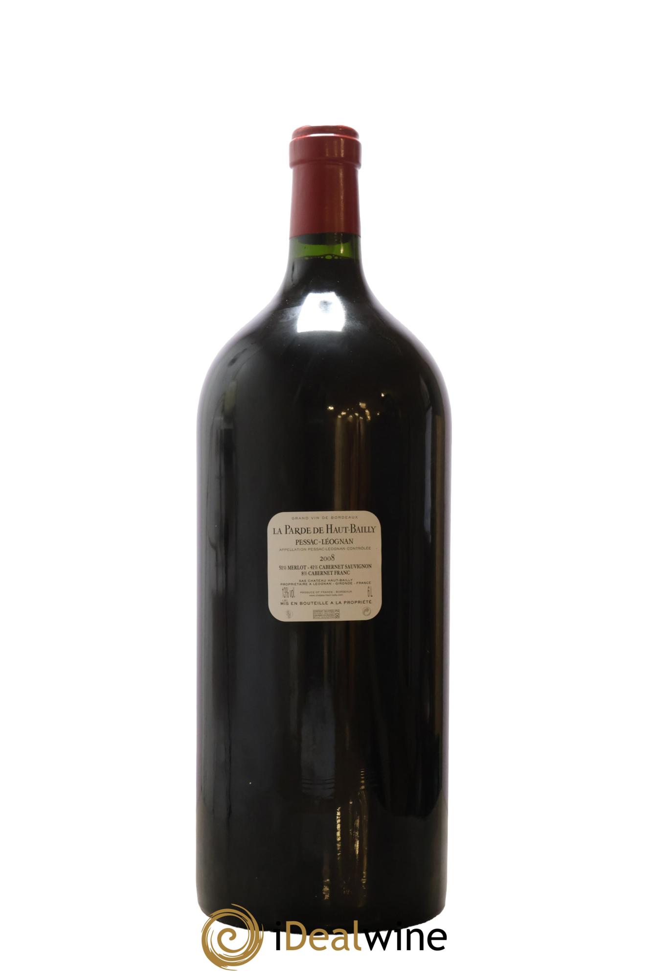 Haut Bailly II (Anciennement La Parde de Haut-Bailly) Second Vin 2008 - Lot de 1 impériale - 2