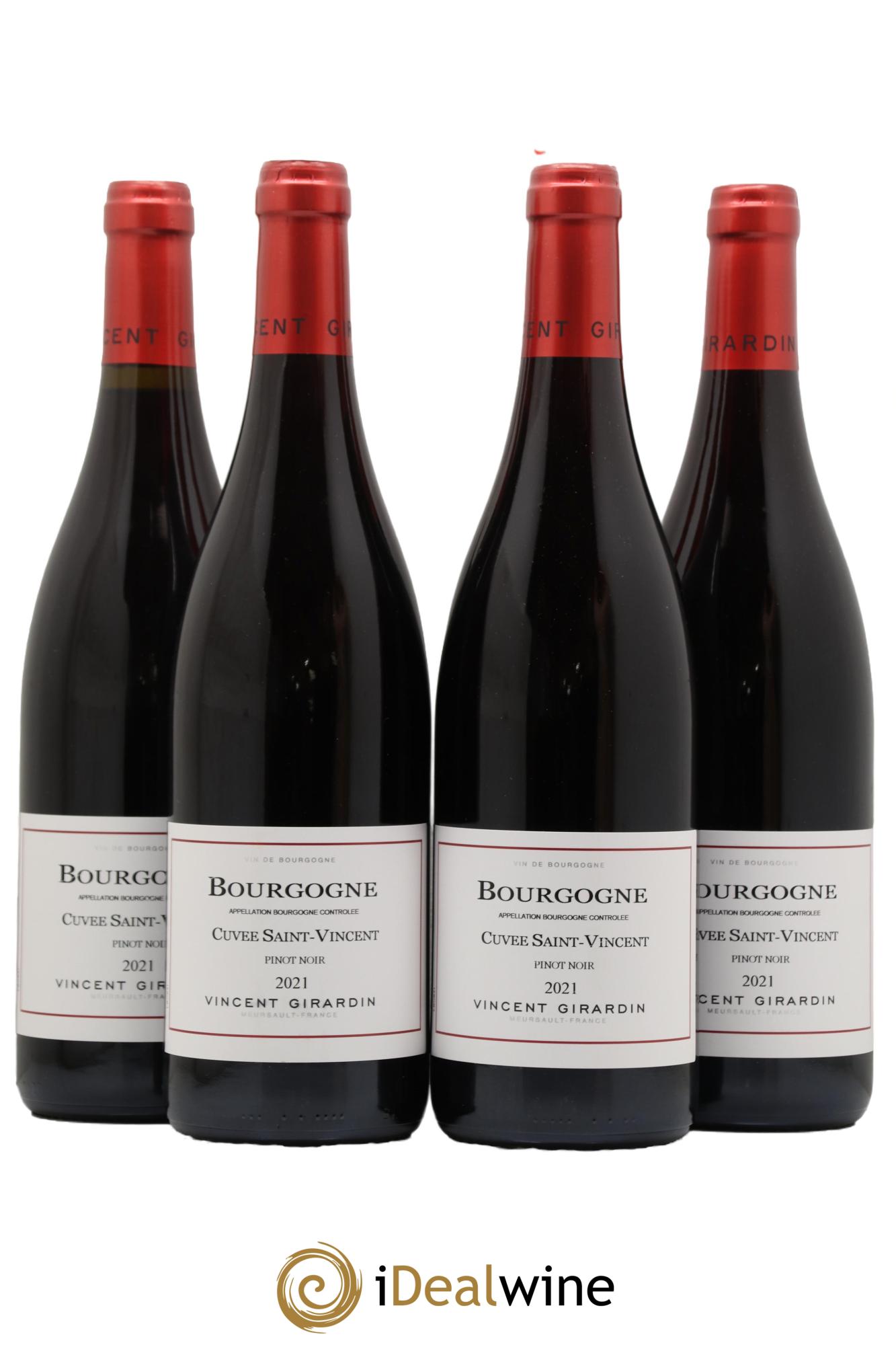 Bourgogne Pinot noir Cuvée Saint Vincent Vincent Girardin (Domaine) 2021 - Lot de 4 bouteilles - 0