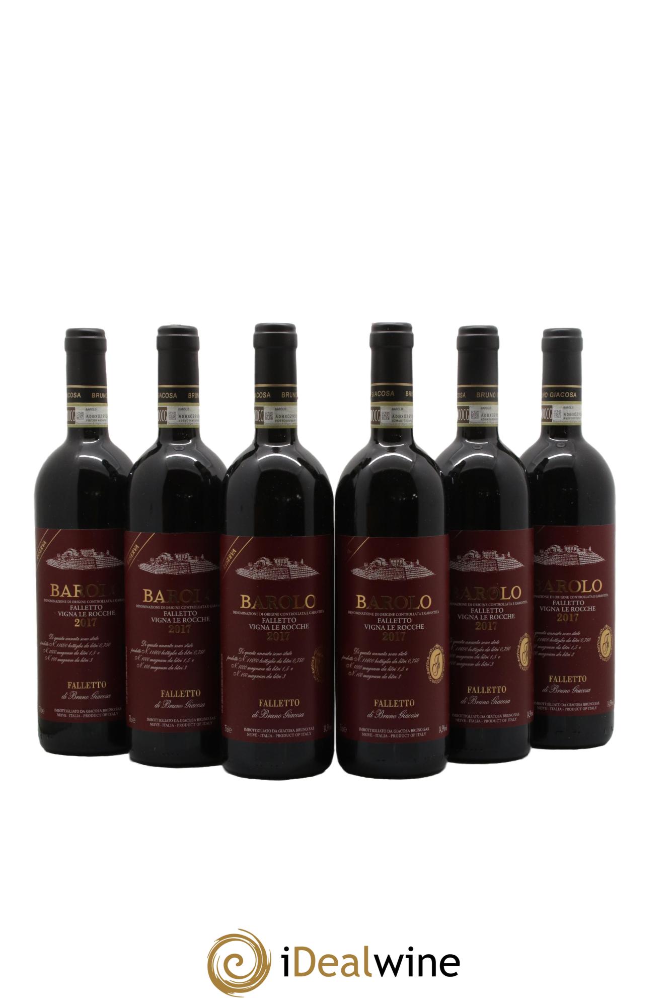 Barolo DOCG Riserva Le Rocche del Falletto Falletto - Bruno Giacosa  2017 - Lot de 6 bouteilles - 0