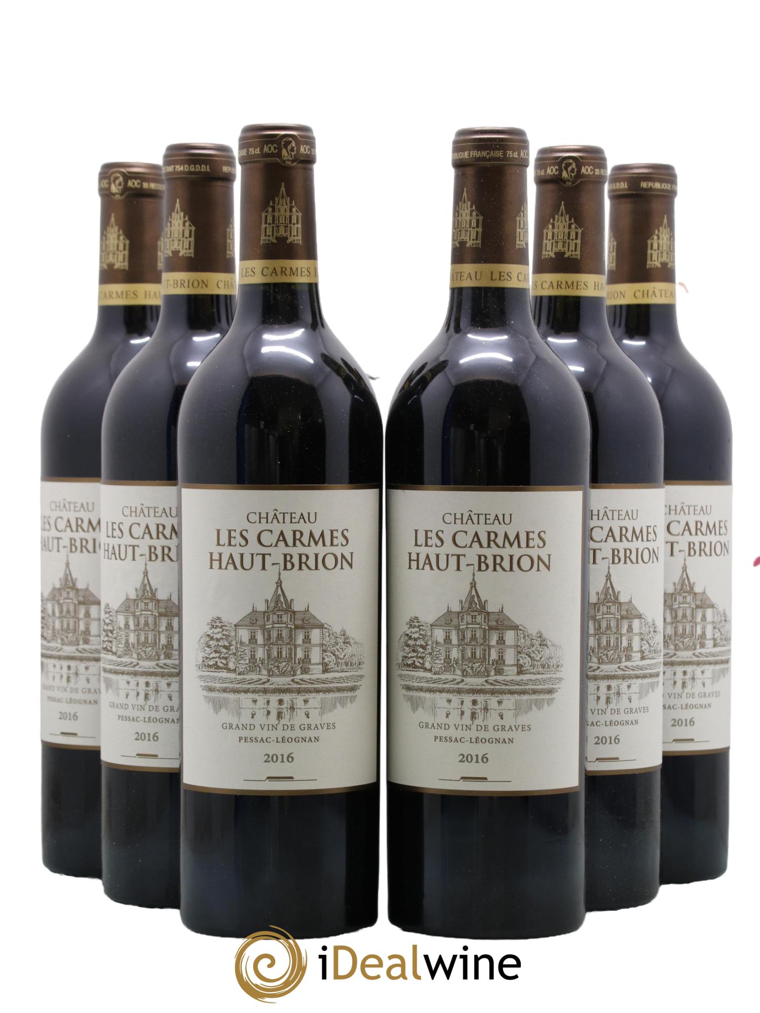 Château Les Carmes Haut-Brion 2016 - Lot de 6 bouteilles - 0