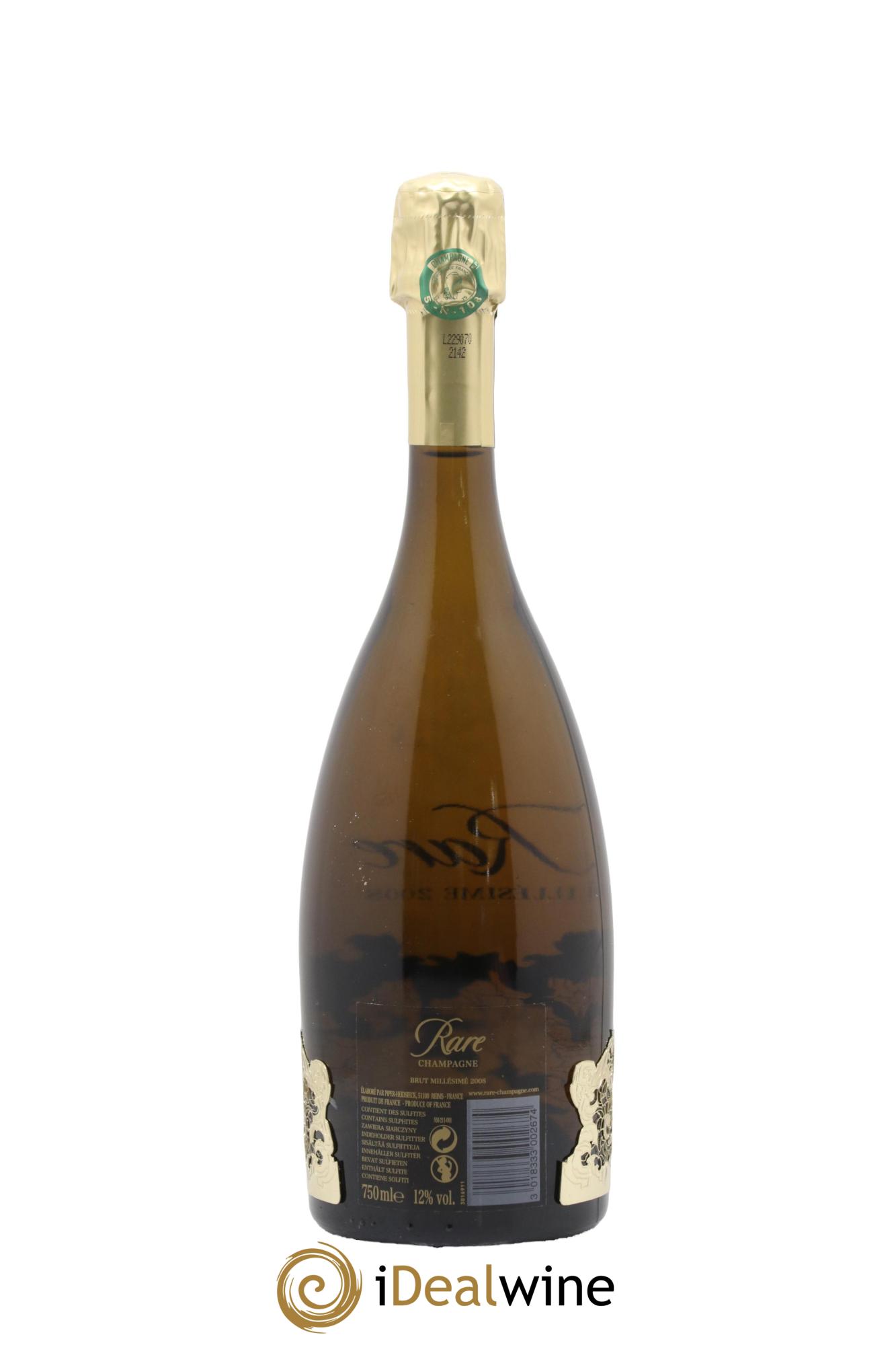 Rare Piper Heidsieck 2008 - Lot de 1 bouteille - 1