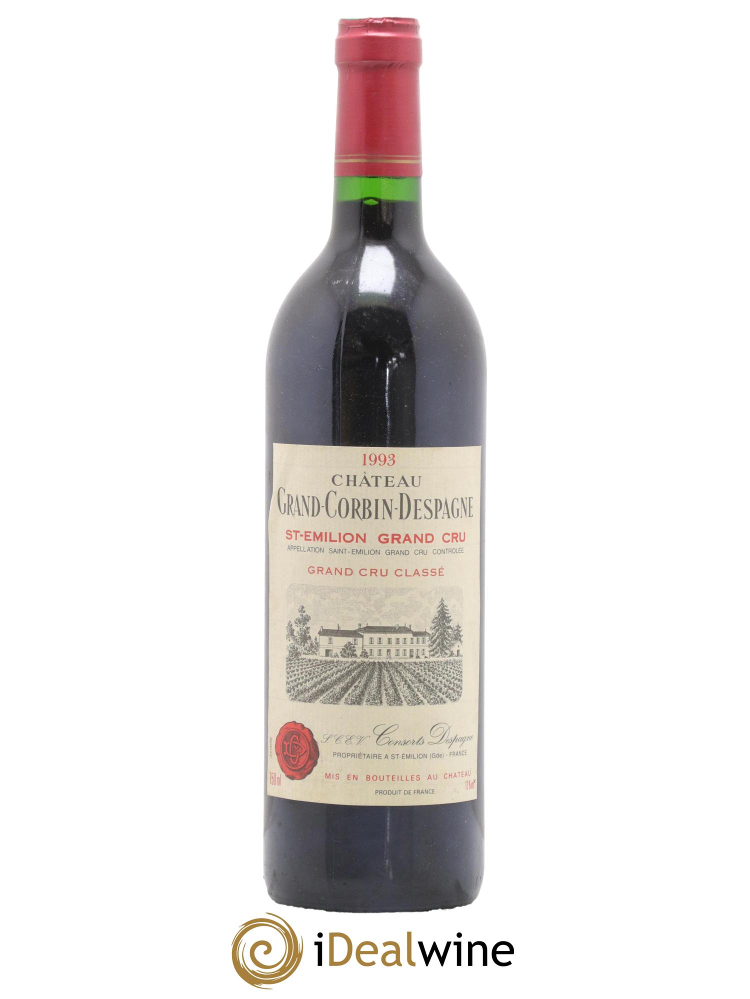 Château Grand Corbin Despagne Grand Cru Classé 1993 - Lot de 1 bouteille - 0