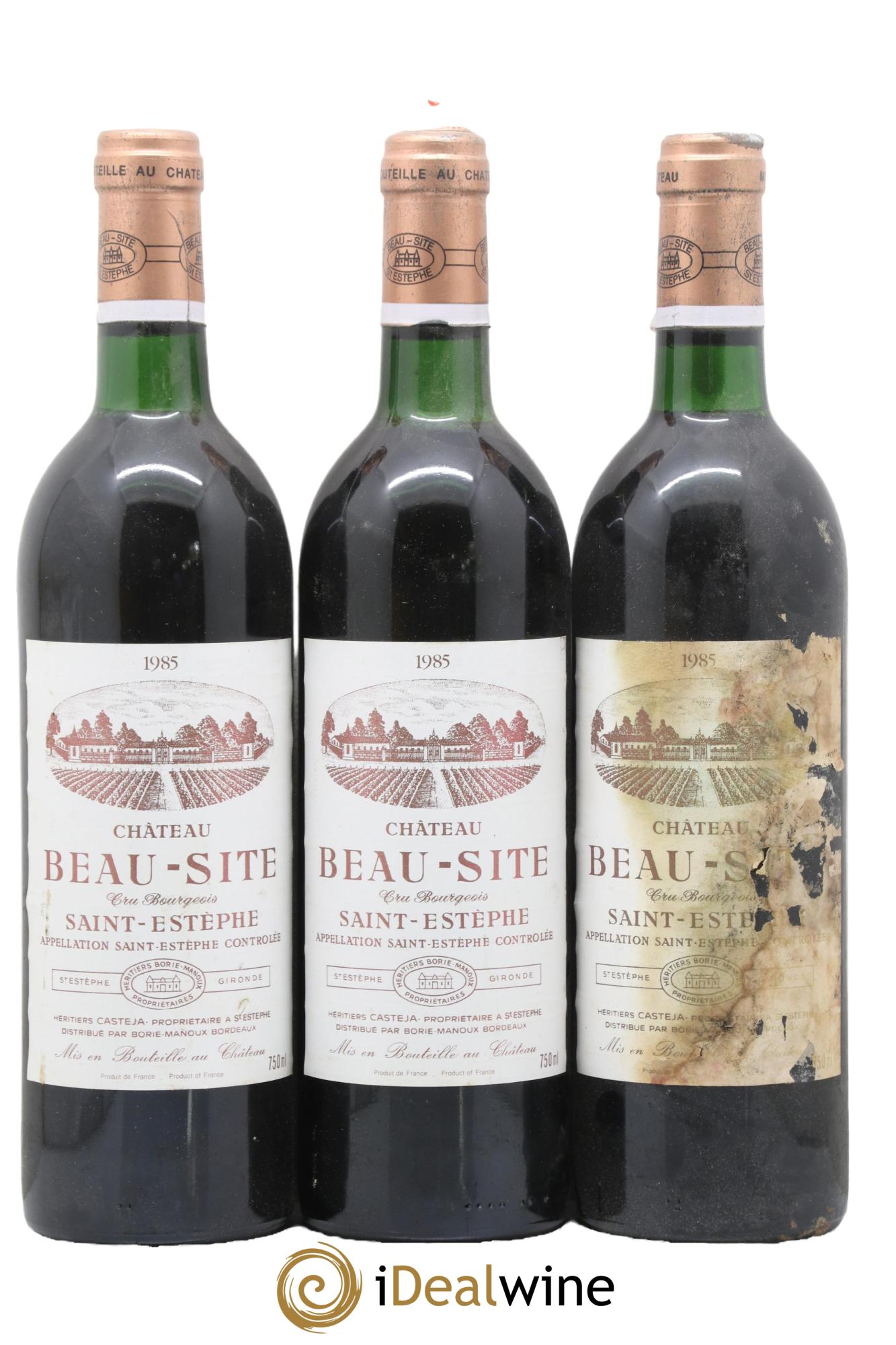 Château Beau Site Cru Bourgeois 1985 - Posten von 3 Flaschen - 0