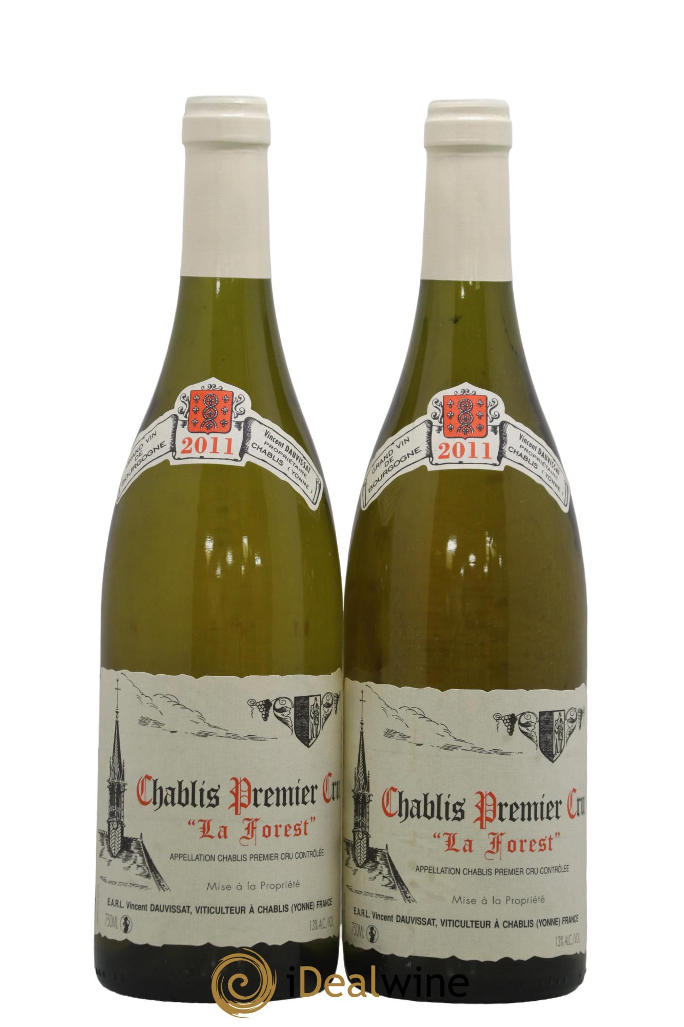 Chablis 1er Cru La Forest Vincent Dauvissat (Domaine) 2011 - Lotto di 2 bottiglie - 0