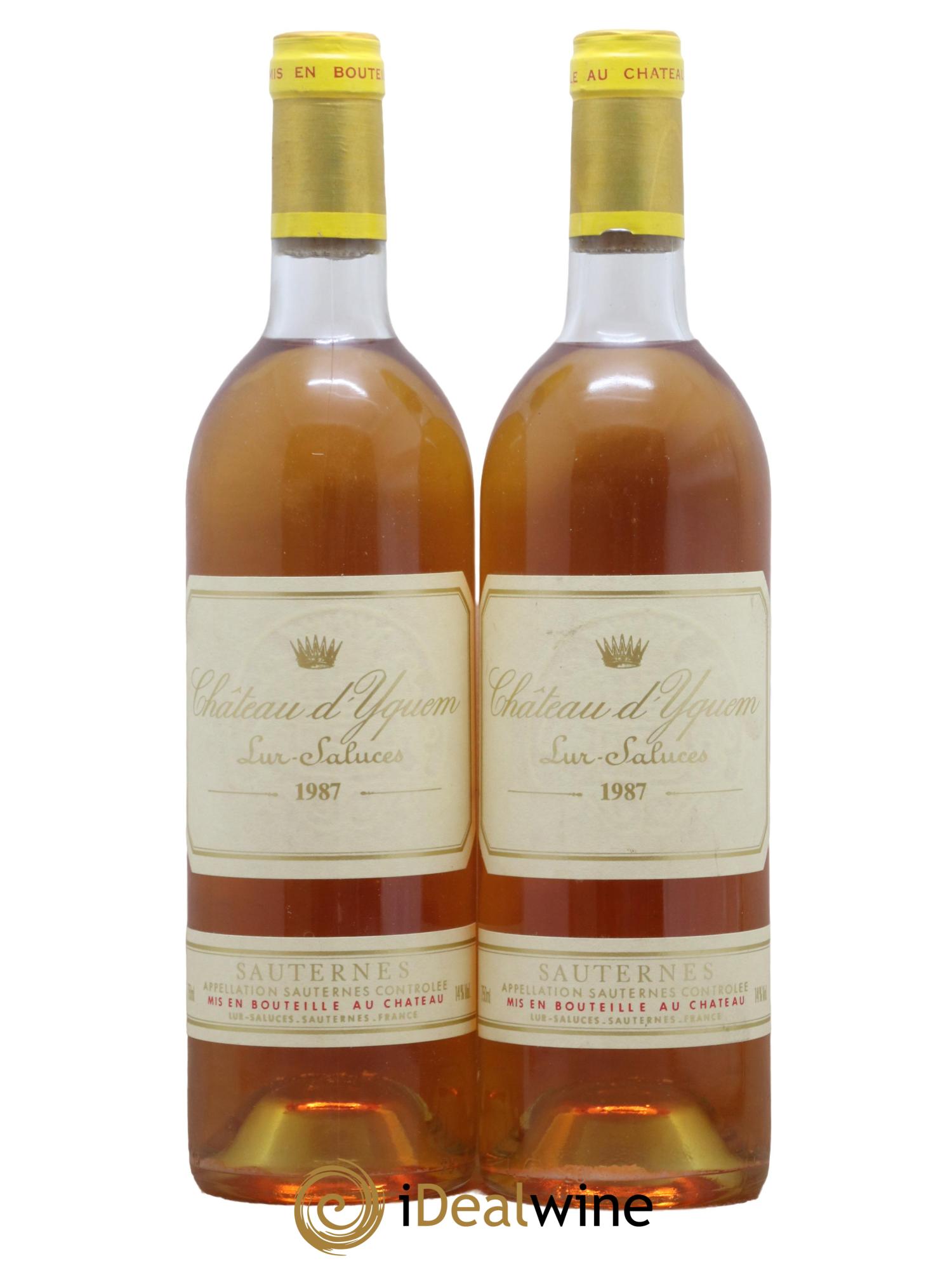 Château d' Yquem 1er Cru Classé Supérieur 1987 - Lotto di 2 bottiglie - 0