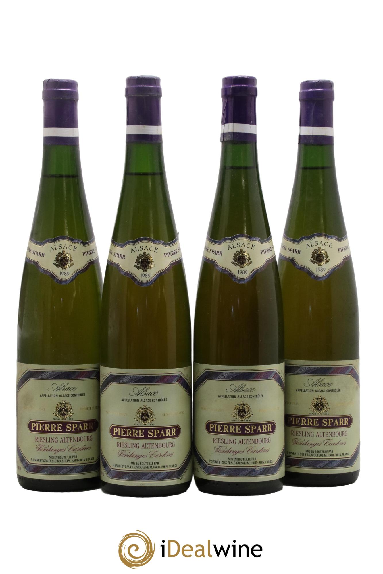 Alsace Riesling Altenbourg Vendanges Tardives Pierre Sparr  1989 - Posten von 4 Flaschen - 0
