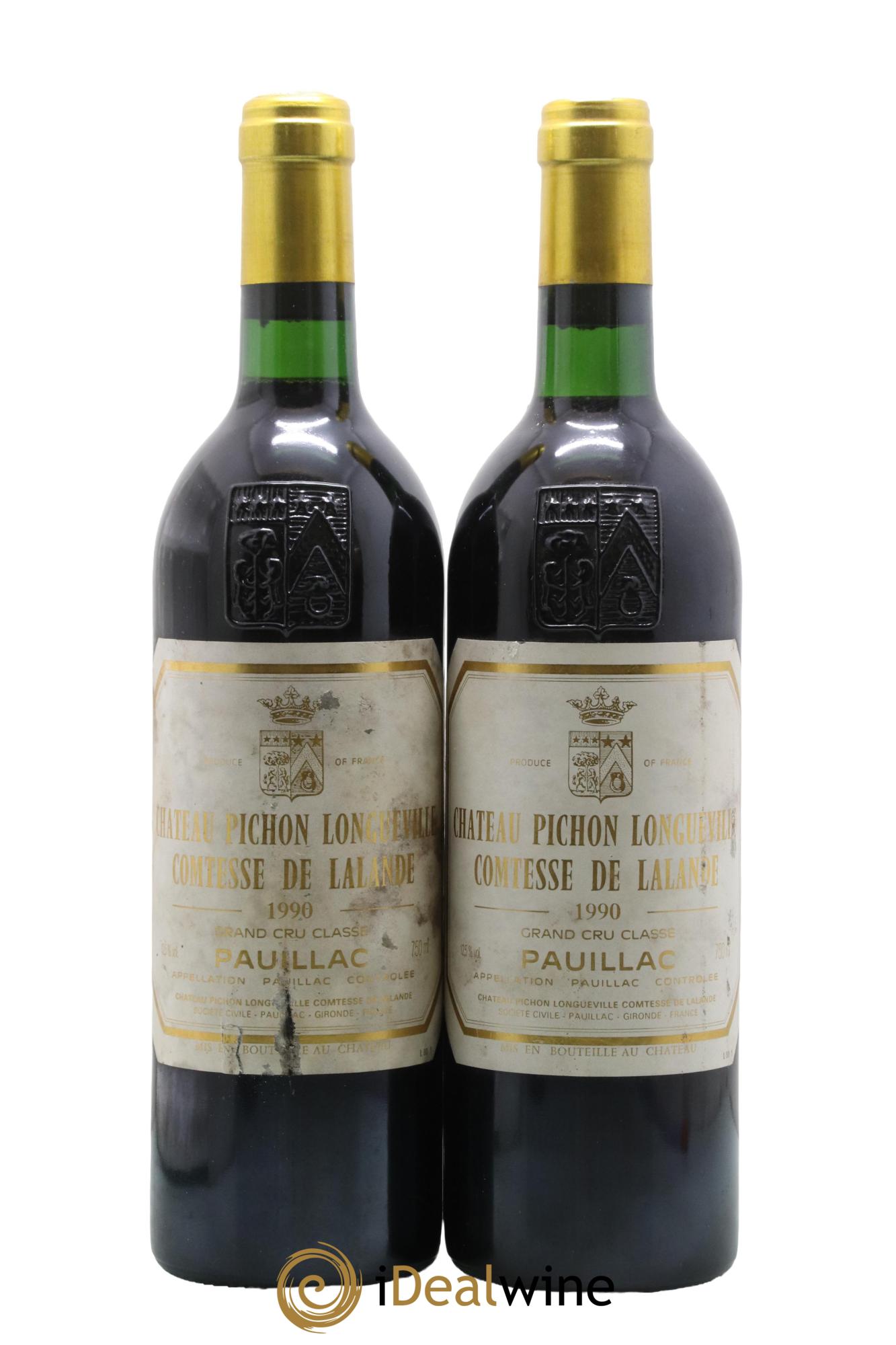 Château Pichon Longueville Comtesse de Lalande 2ème Grand Cru Classé 1990 - Lot de 2 bouteilles - 0