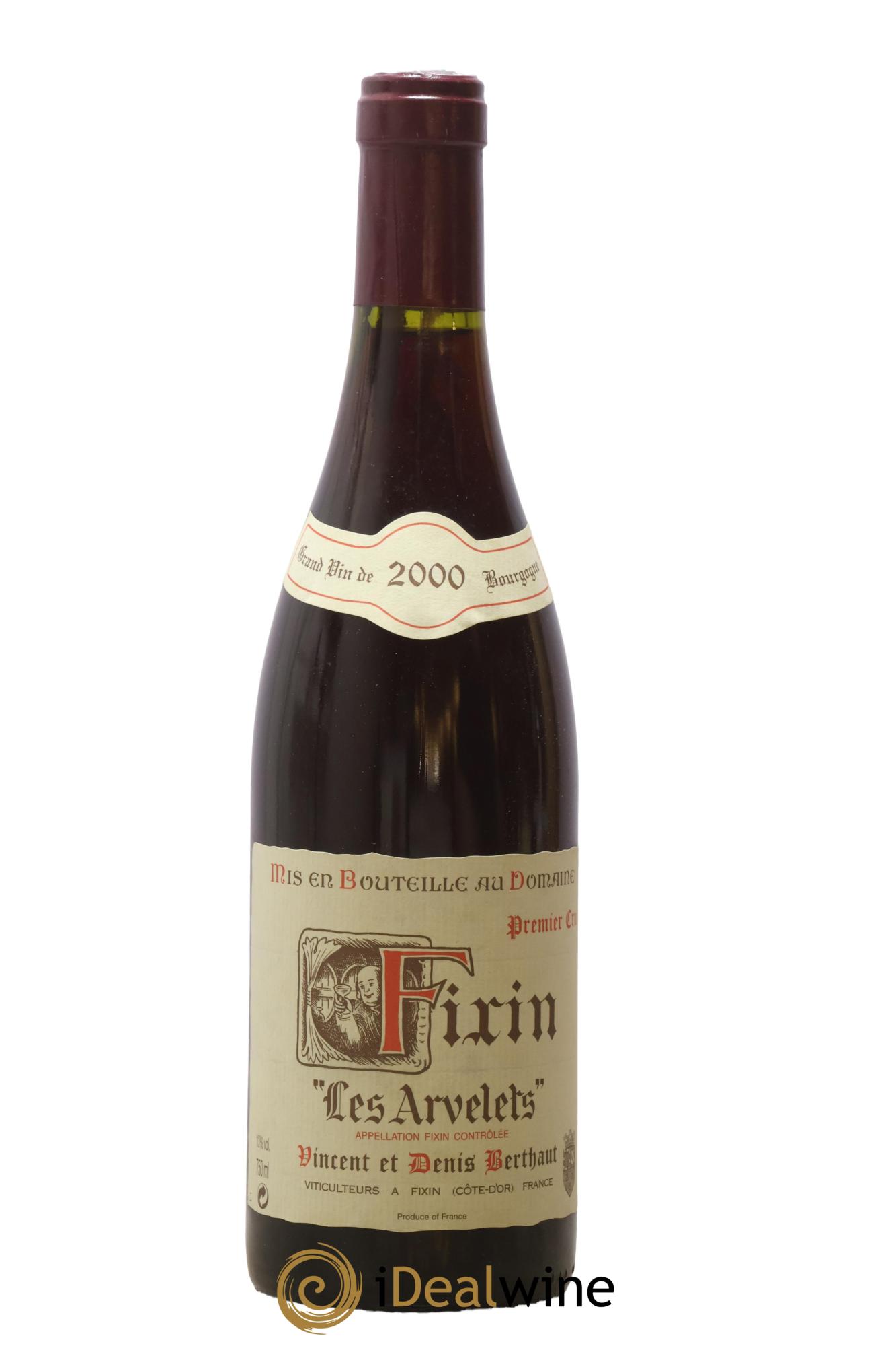 Fixin 1er Cru Les Arvelets Vincent et Denis Berthaut 2000 - Lot de 1 bouteille - 0