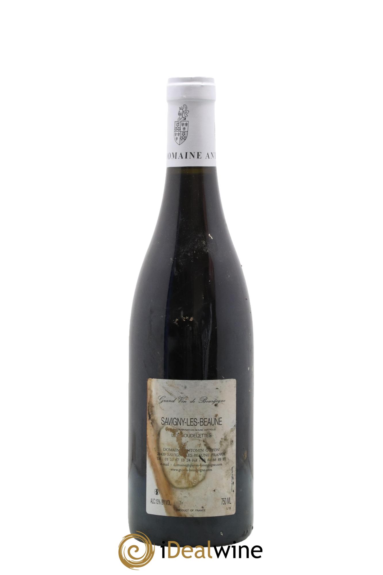 Savigny-lès-Beaune Les Goudelettes Antonin Guyon 2012 - Lot de 1 bouteille - 1