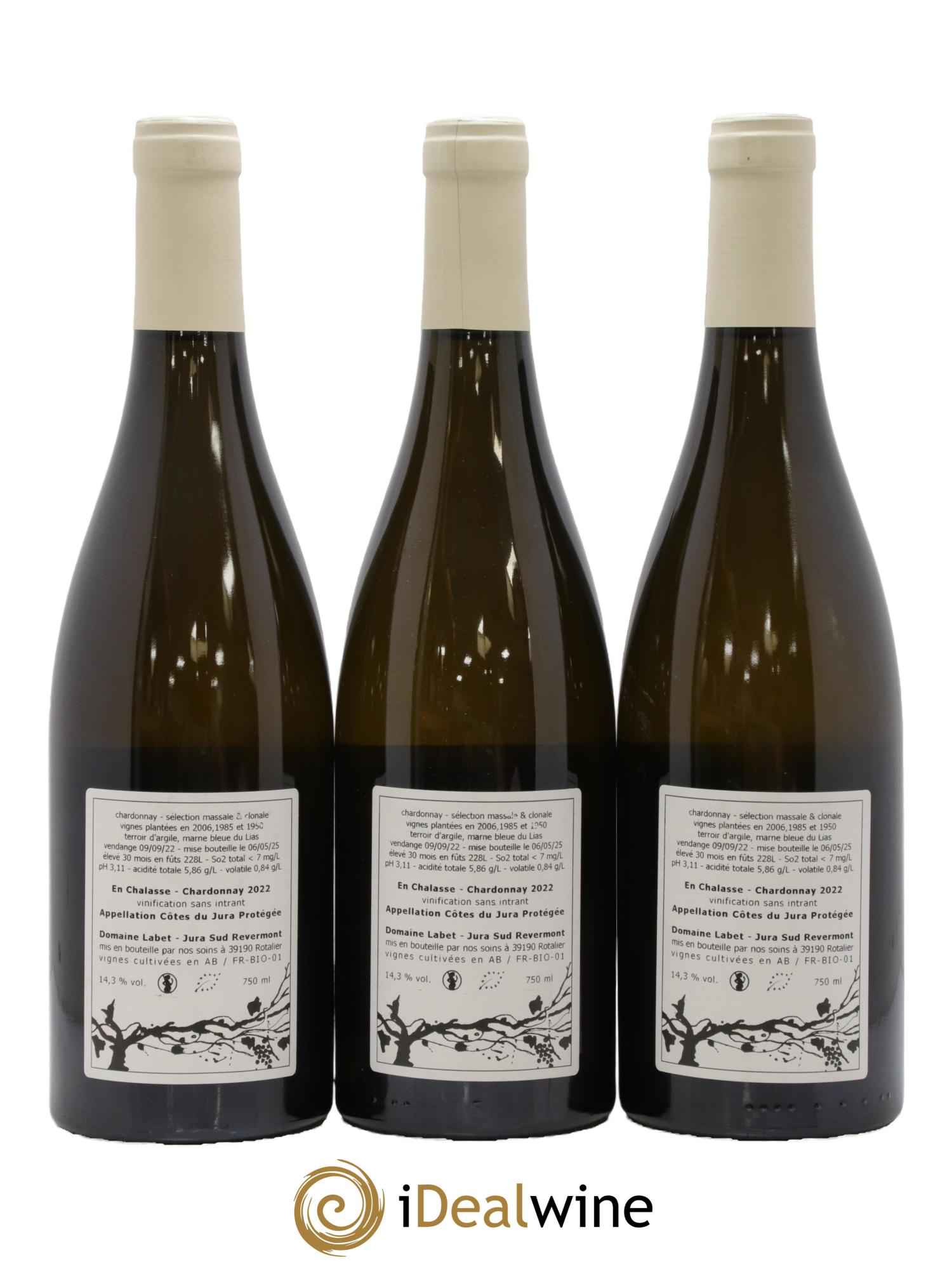 Côtes du Jura Chardonnay En Chalasse Romain - Julien  - Charline Labet 2022 - Lot de 3 bouteilles - 1