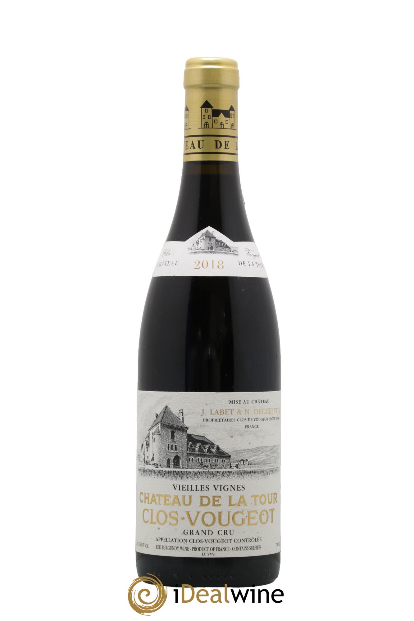 Clos de Vougeot Grand Cru Vieilles Vignes Château de La Tour 2018 - Lot de 1 bouteille - 0