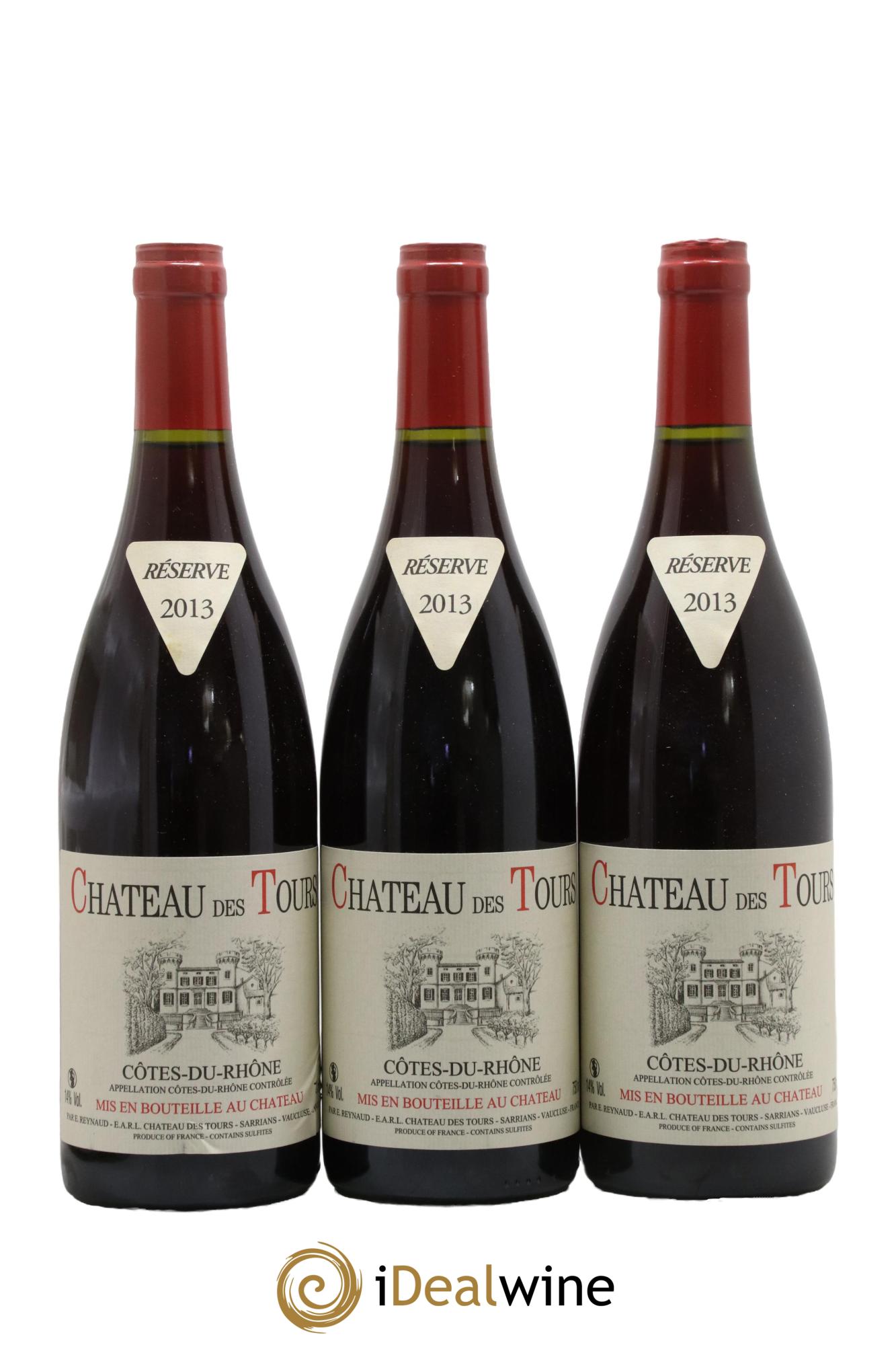 Côtes-du-Rhône Château des Tours Emmanuel Reynaud 2013 - Lot de 3 bouteilles - 0