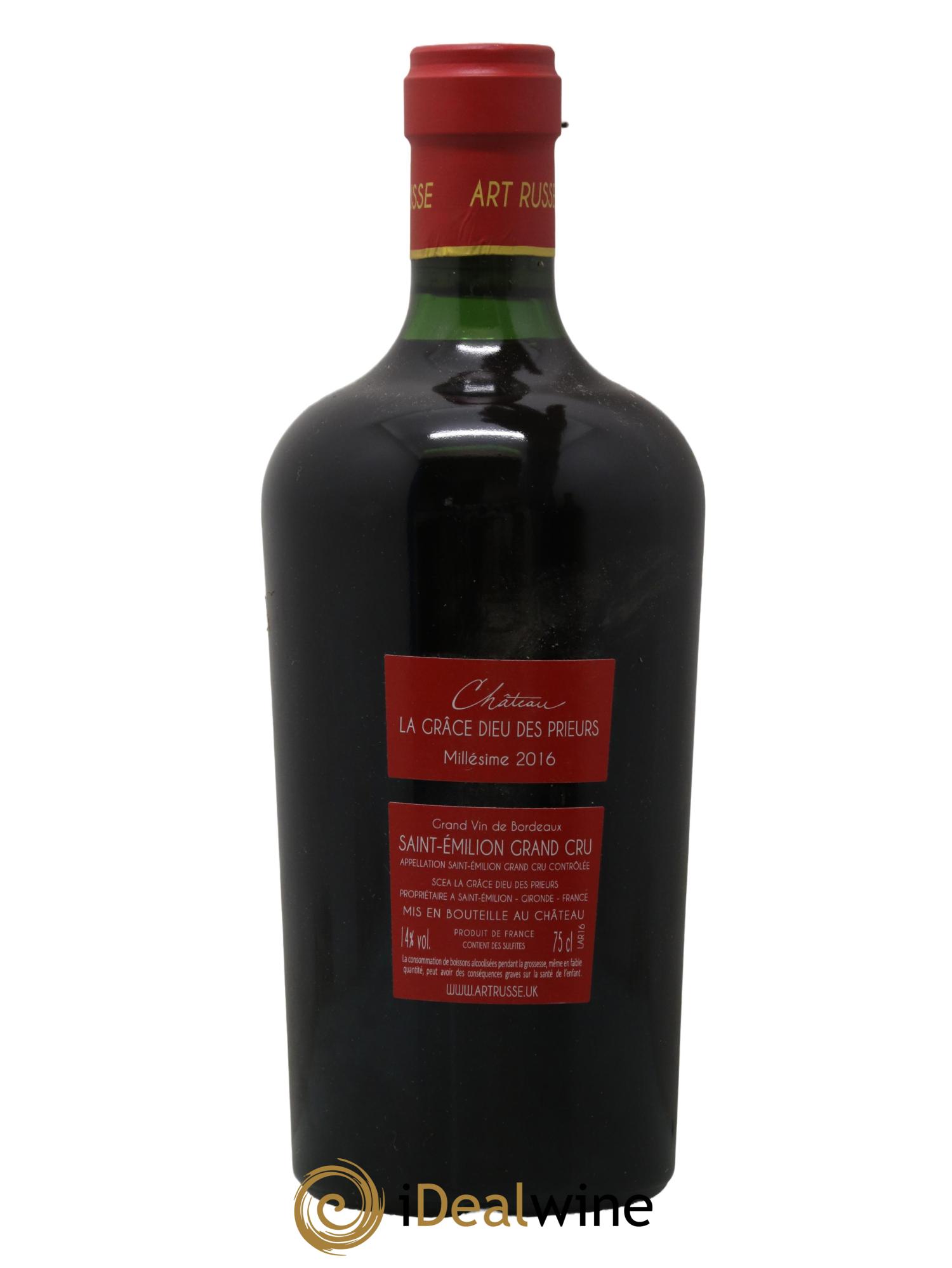 Château la Grâce Dieu des Prieurs 2016 - Lot de 1 bouteille - 1