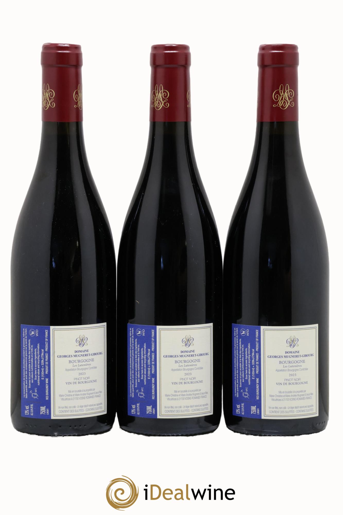 Bourgogne Les Lutenières Mugneret-Gibourg (Domaine) 2023 - Lot de 3 bouteilles - 1