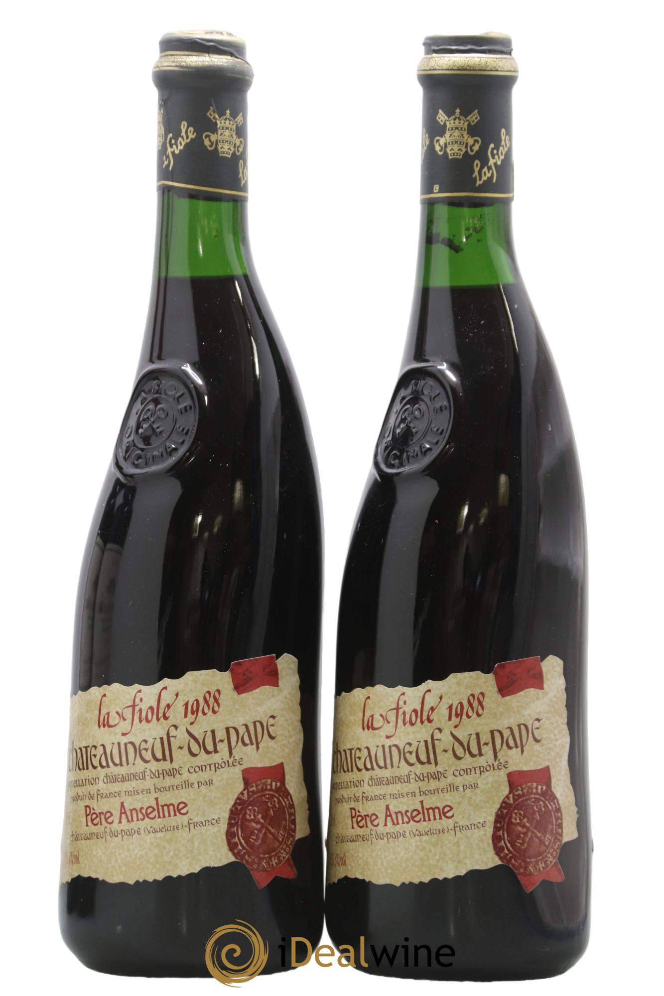 Châteauneuf-du-Pape Le Fiole Pere Anselme 1988 - Lotto di 2 bottiglie - 1