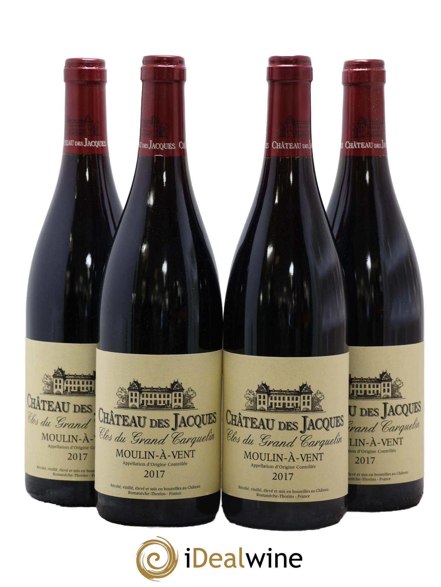 Moulin-à-Vent Clos du Grand Carquelin Château des Jacques 2017 - Lot de 4 bouteilles - 0