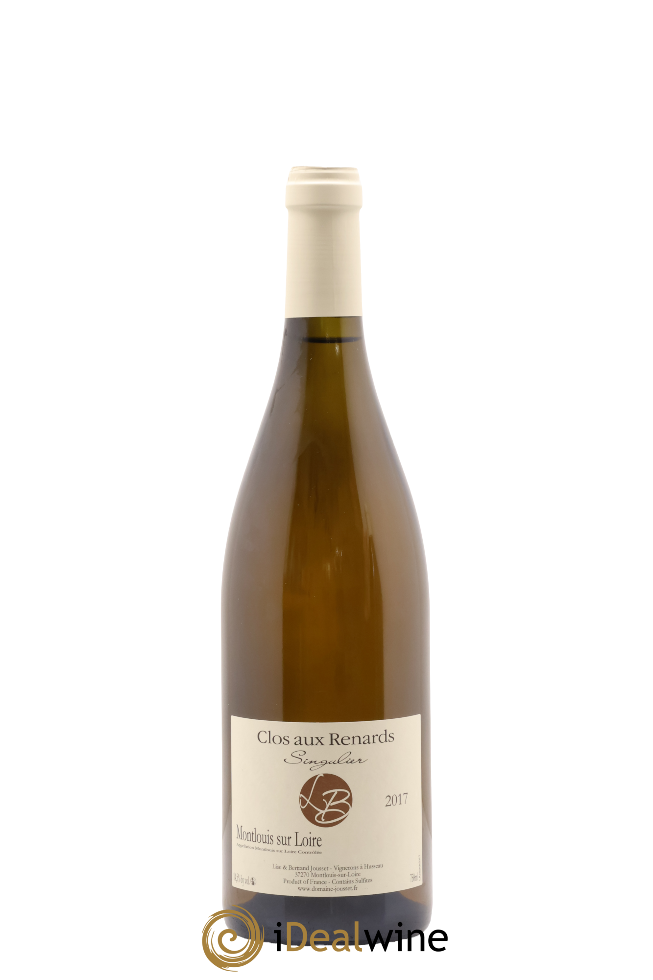 Montlouis-sur-Loire Clos aux Renards Singulier Lise et Bertrand Jousset 2017 - Lot of 1 bottle - 0