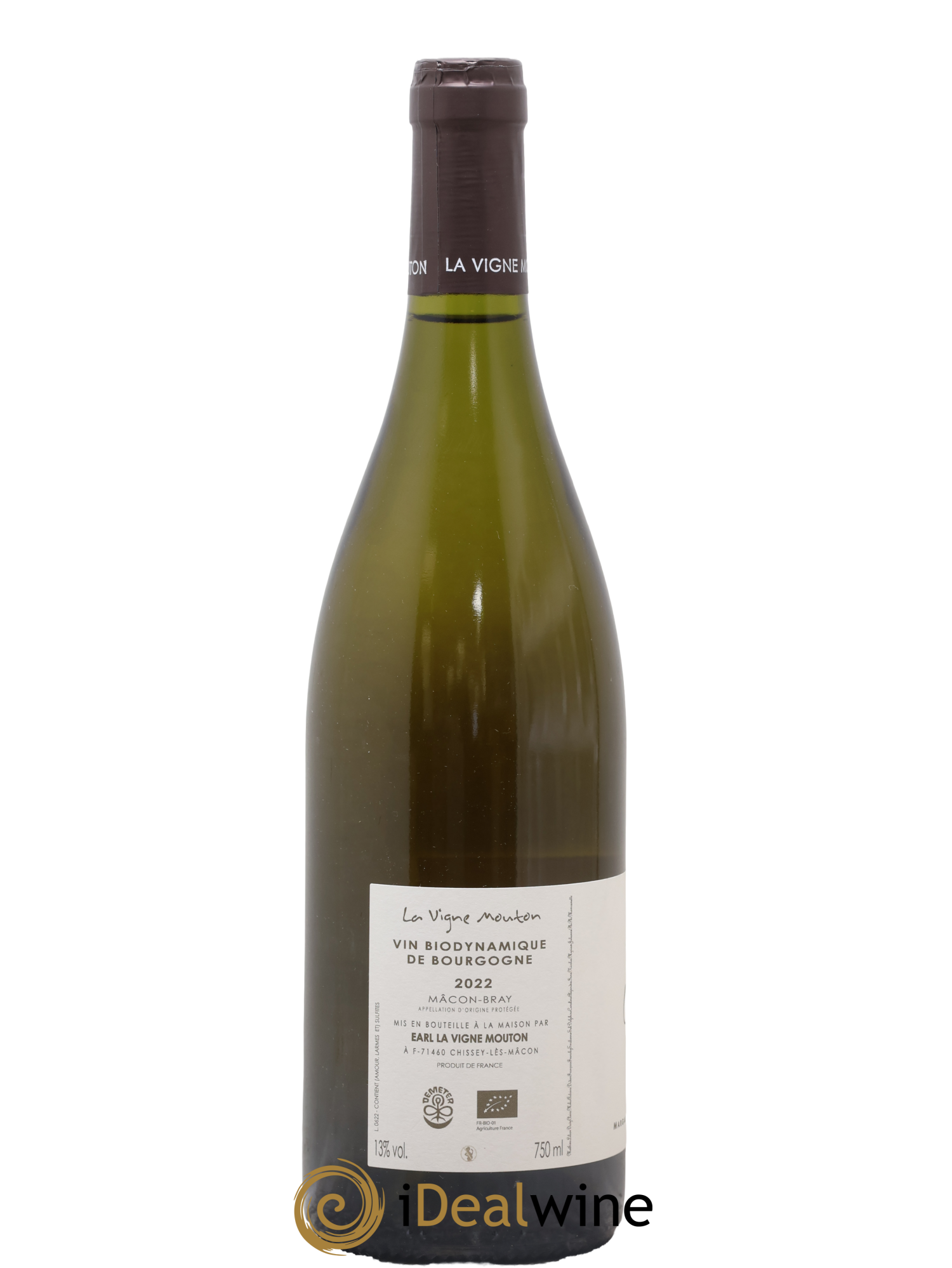 Mâcon Bray Terres de Chazeux Domaine La Vigne Mouton 2022 - Lot de 1 bouteille - 1