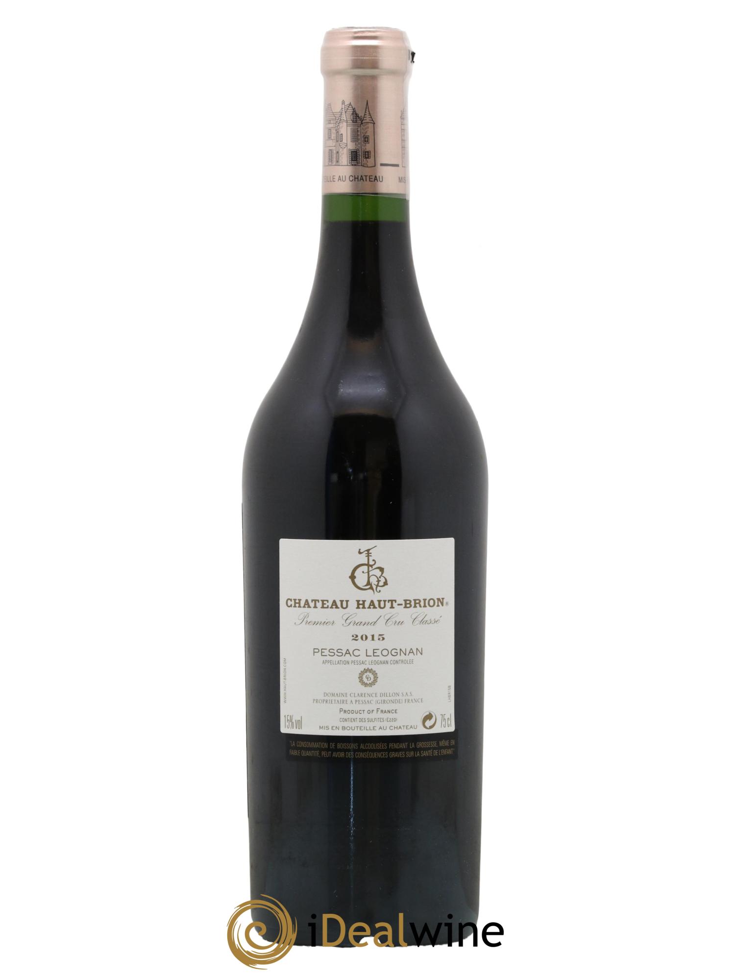 Château Haut Brion 1er Grand Cru Classé 2015 - Lot de 1 bouteille - 1