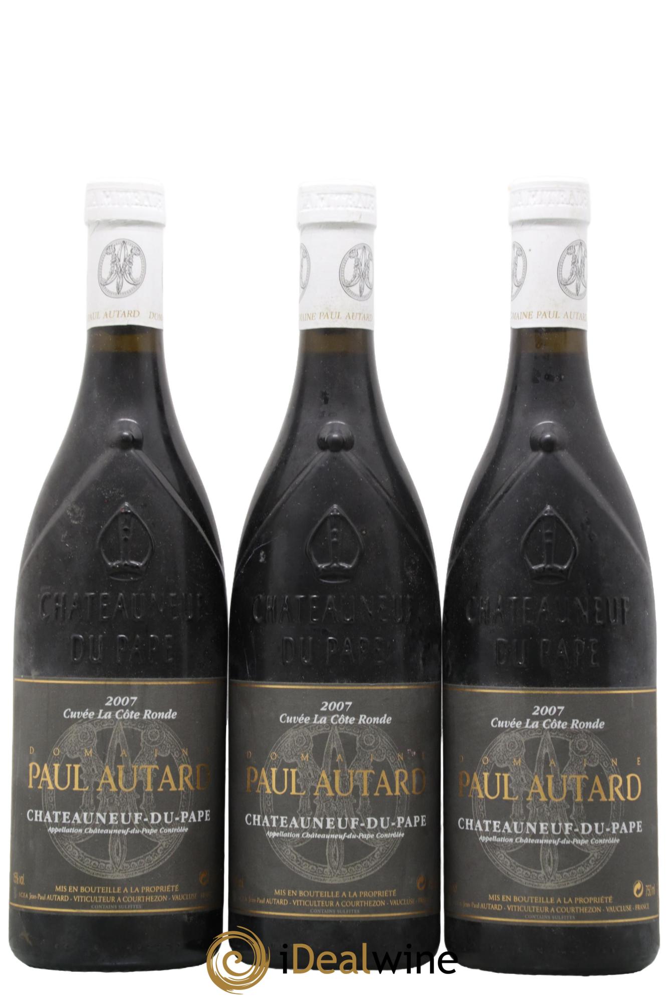 Châteauneuf-du-Pape Domaine Paul Autard La Côte Ronde Jean-Paul Autard 2007 - Lot de 3 bouteilles - 0