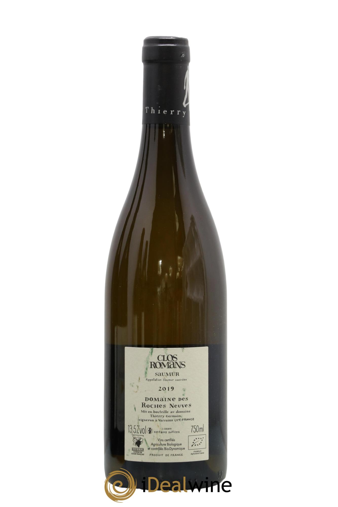 Saumur Clos Romans Domaine des Roches Neuves - Thierry Germain 2019 - Lotto di 1 bottiglia - 1