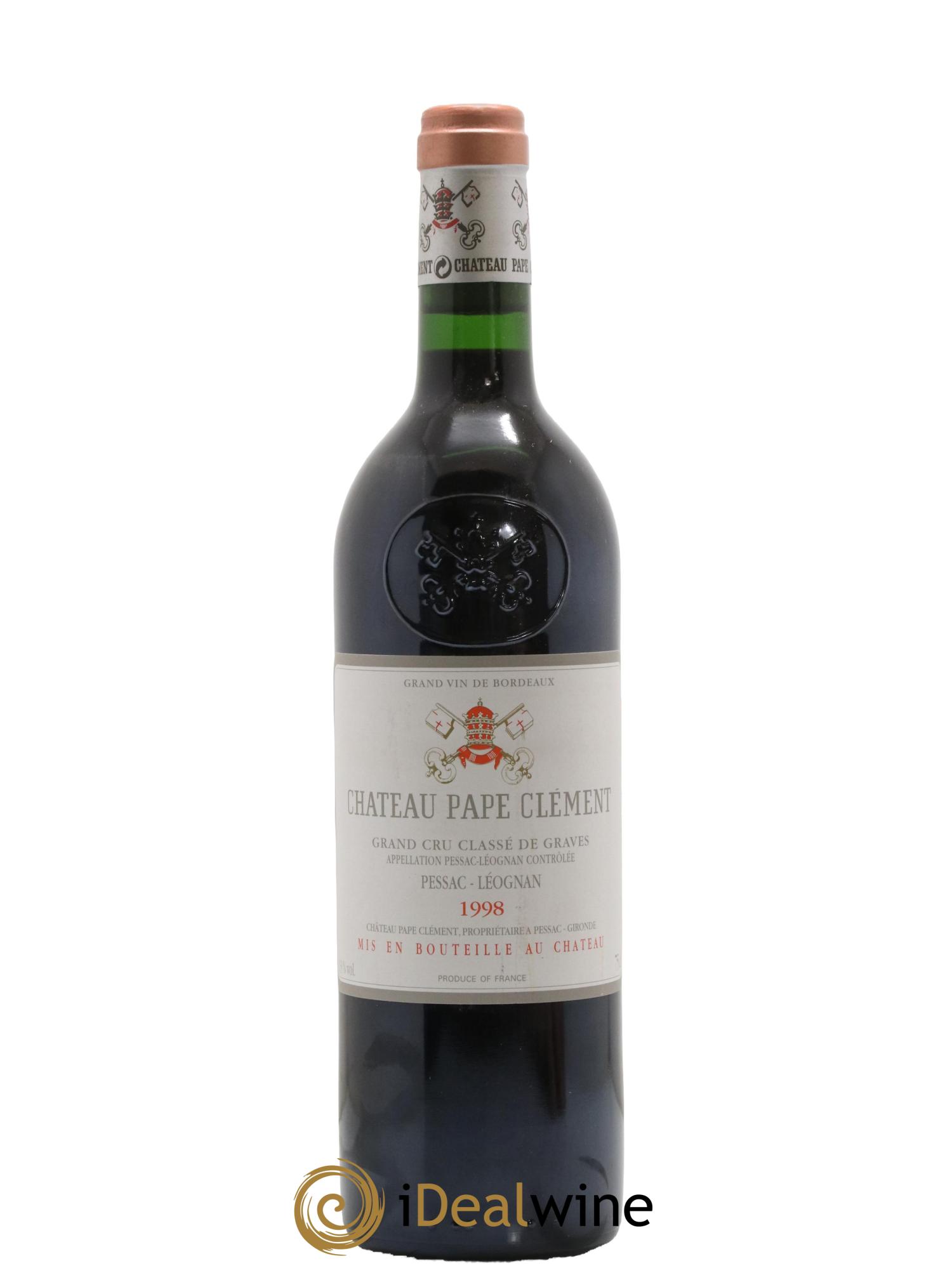 Château Pape Clément Cru Classé de Graves 1998 - Lot de 1 bouteille - 0