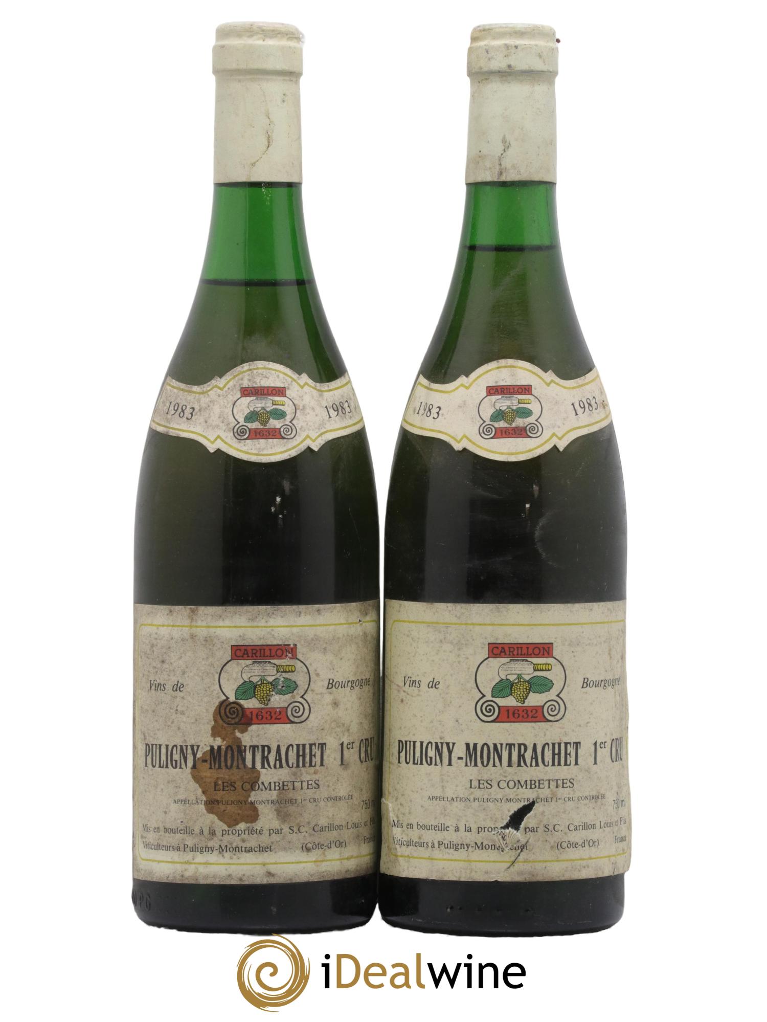 Puligny-Montrachet 1er Cru Les Combettes Louis Carillon & Fils 1983 - Lot de 2 bouteilles - 0