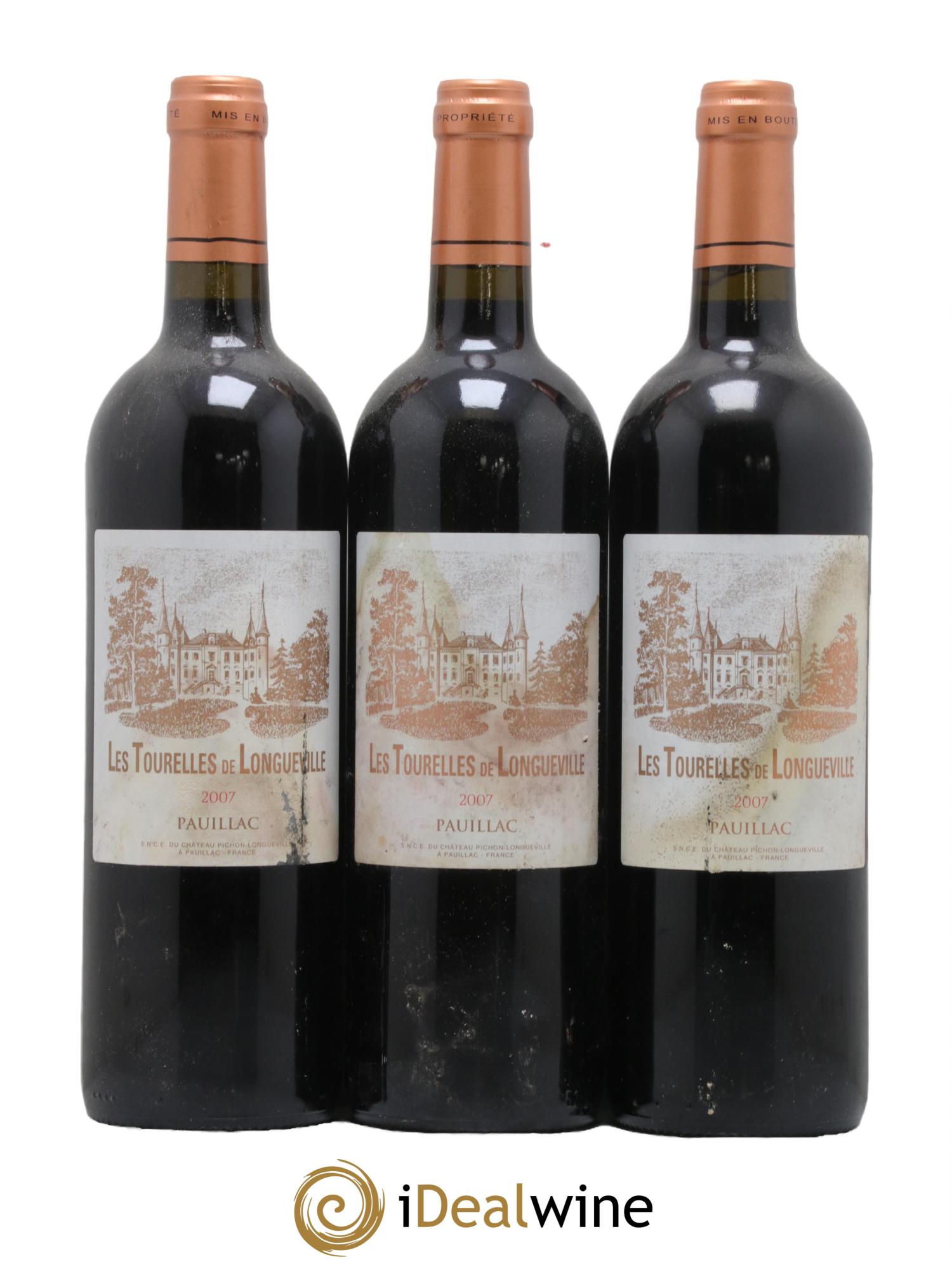 Les Tourelles de Longueville Second Vin 2007 - Lot de 3 bouteilles - 0