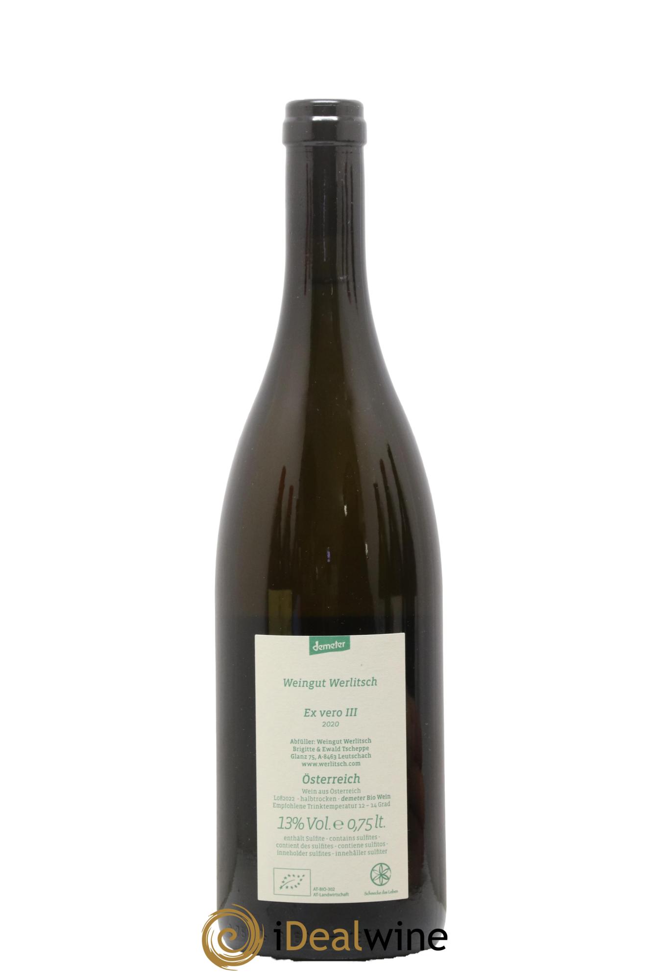 Autriche Ex Vero III Werlitsch 2020 - Lotto di 1 bottiglia - 1