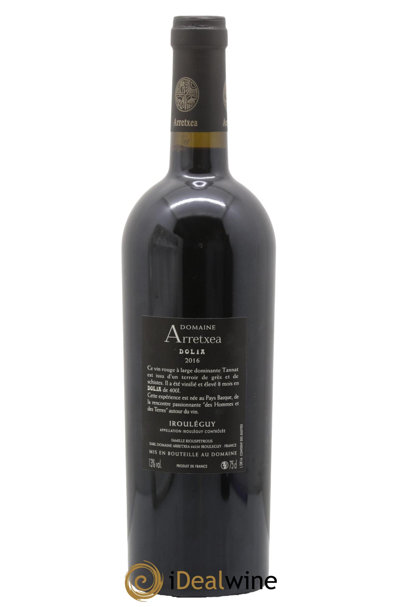 Irouléguy Dolia Arretxea (Domaine) 2016 - Lotto di 1 bottiglia - 1