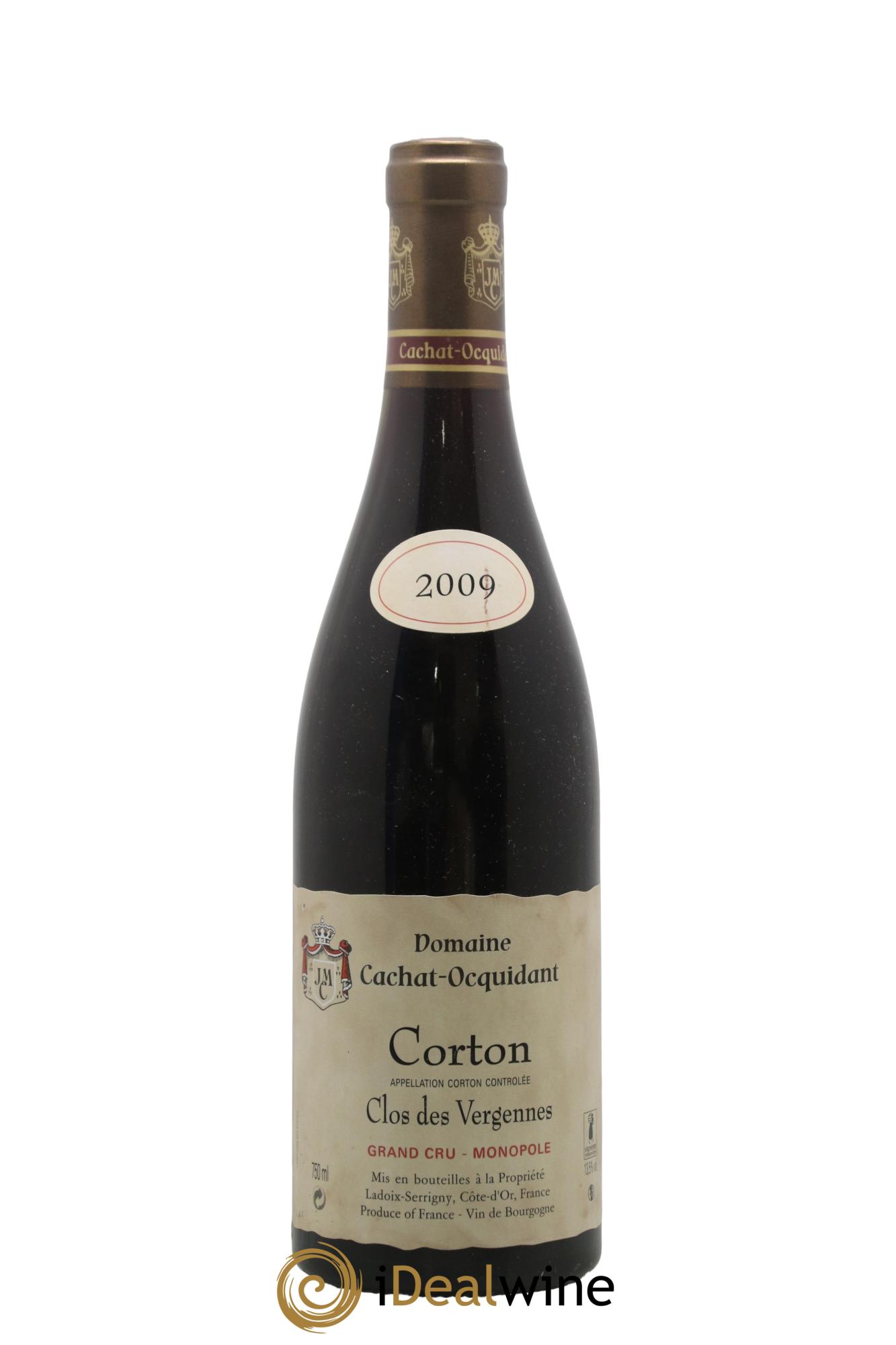 Corton Grand Cru Clos des Vergennes Cachat-Ocquidant 2009 - Lot de 1 bouteille - 0