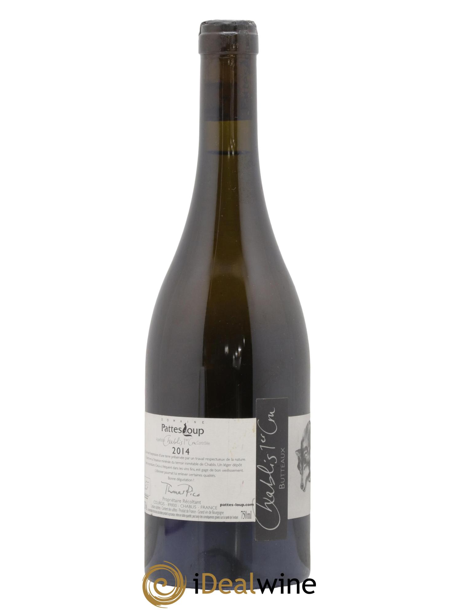 Chablis 1er Cru Butteaux Pattes Loup (Domaine) 2014 - Lot de 1 bouteille - 1