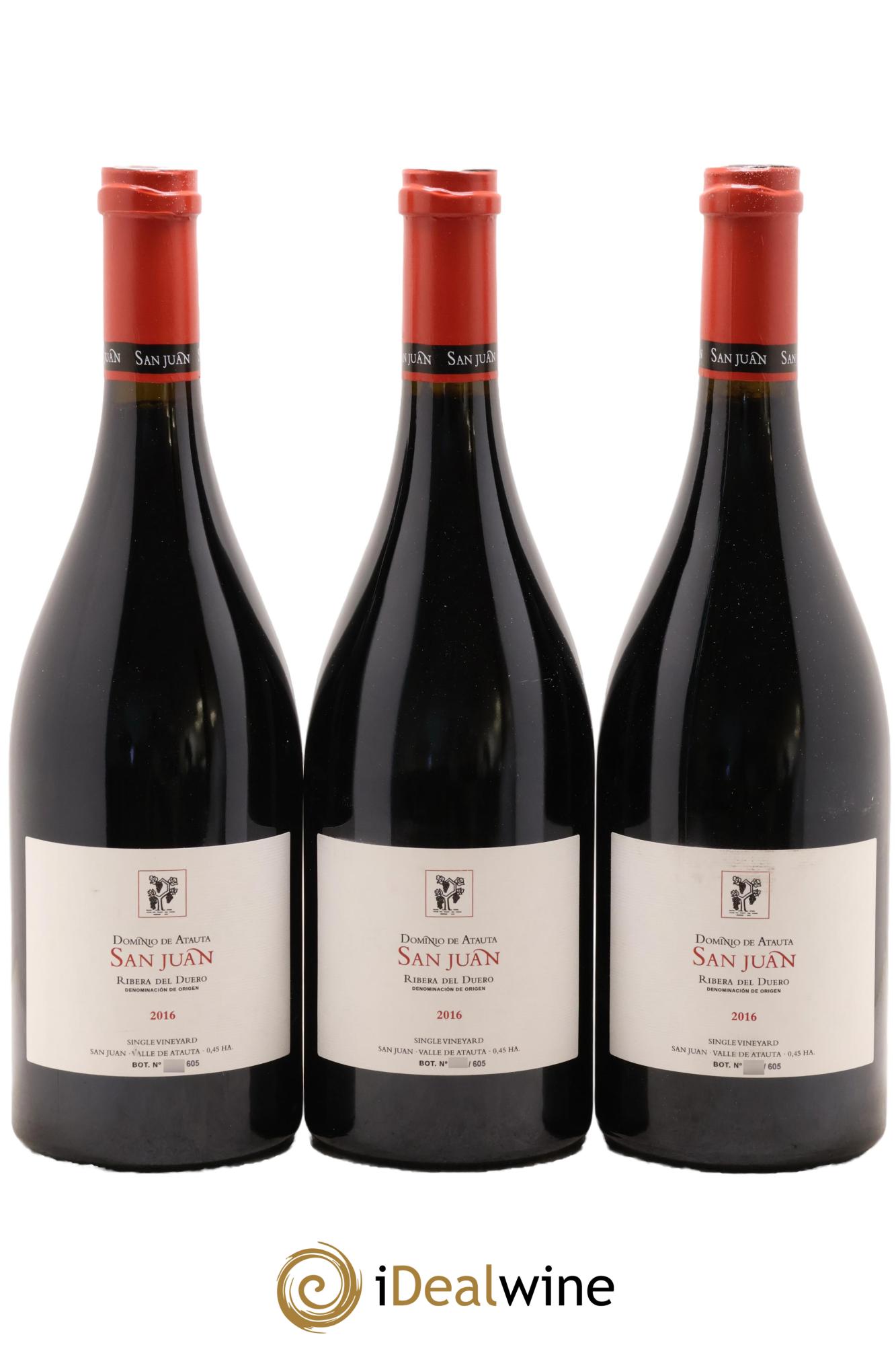 Ribera Del Duero DO San Juan Dominio De Atauta 2016 - Lotto di 3 bottiglie - 1